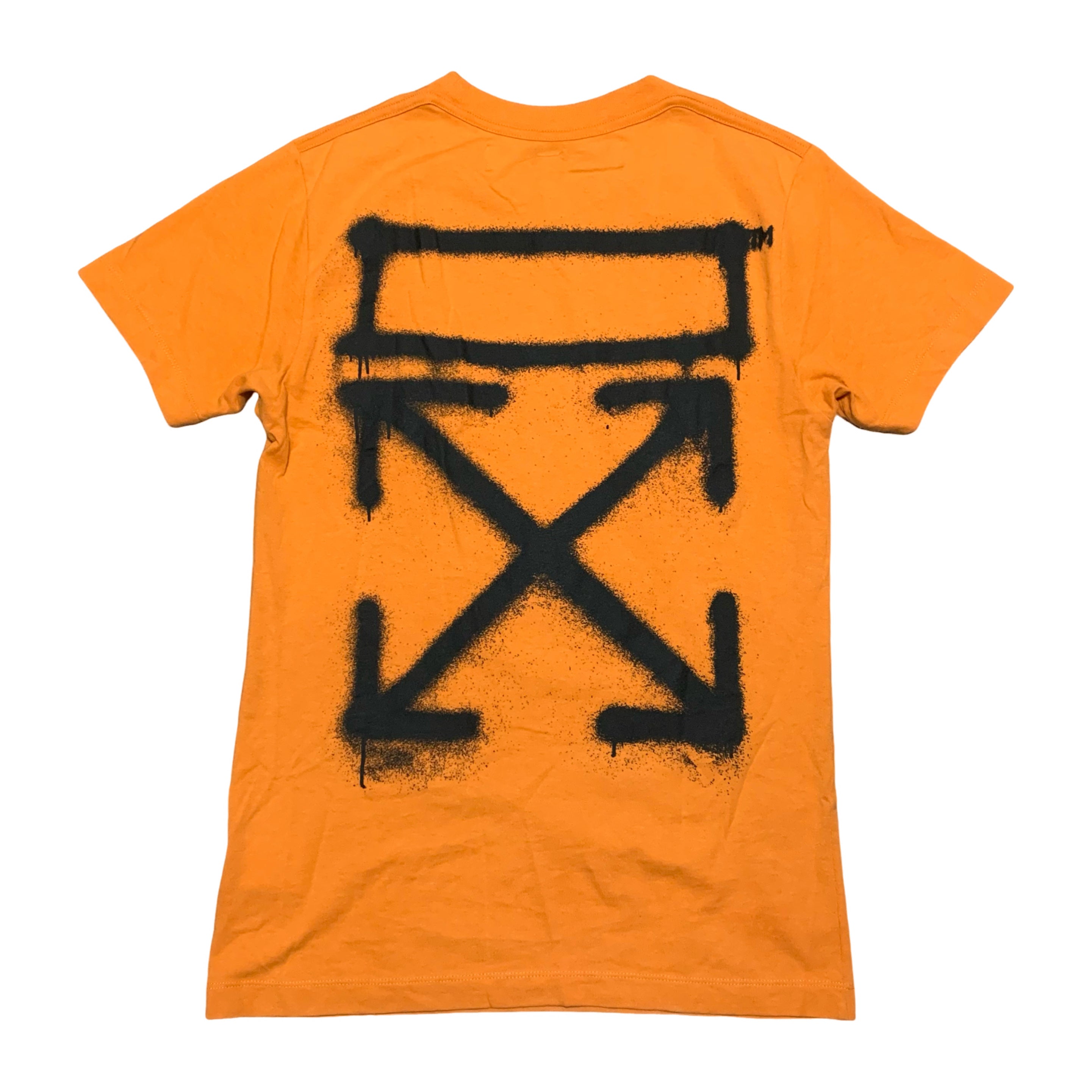 Off White XS Spray Paint Arrows Orange Tee Virgil Abloh 2020