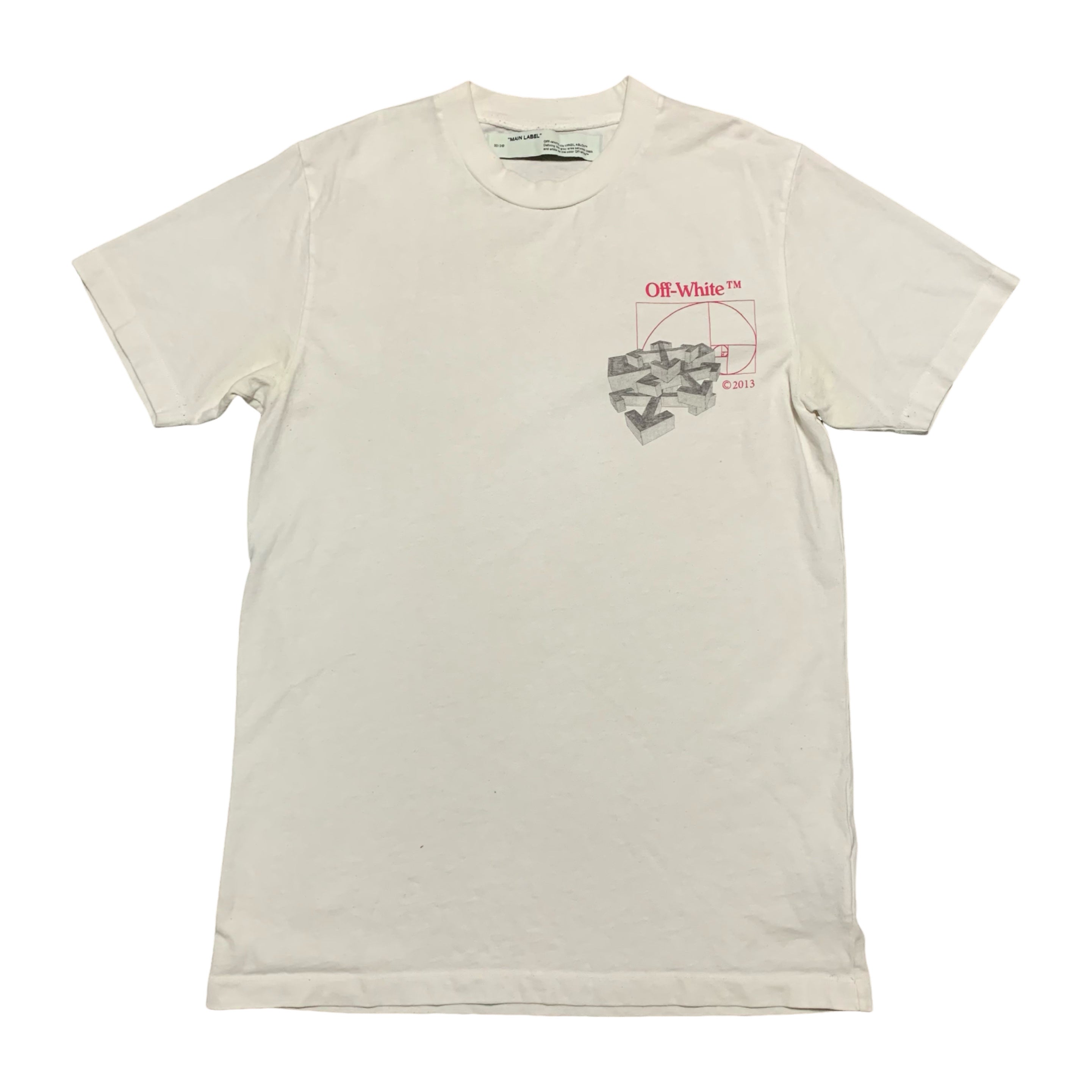 Off White Medium Golden Ratio Arrows White Tee Virgil Abloh 2020