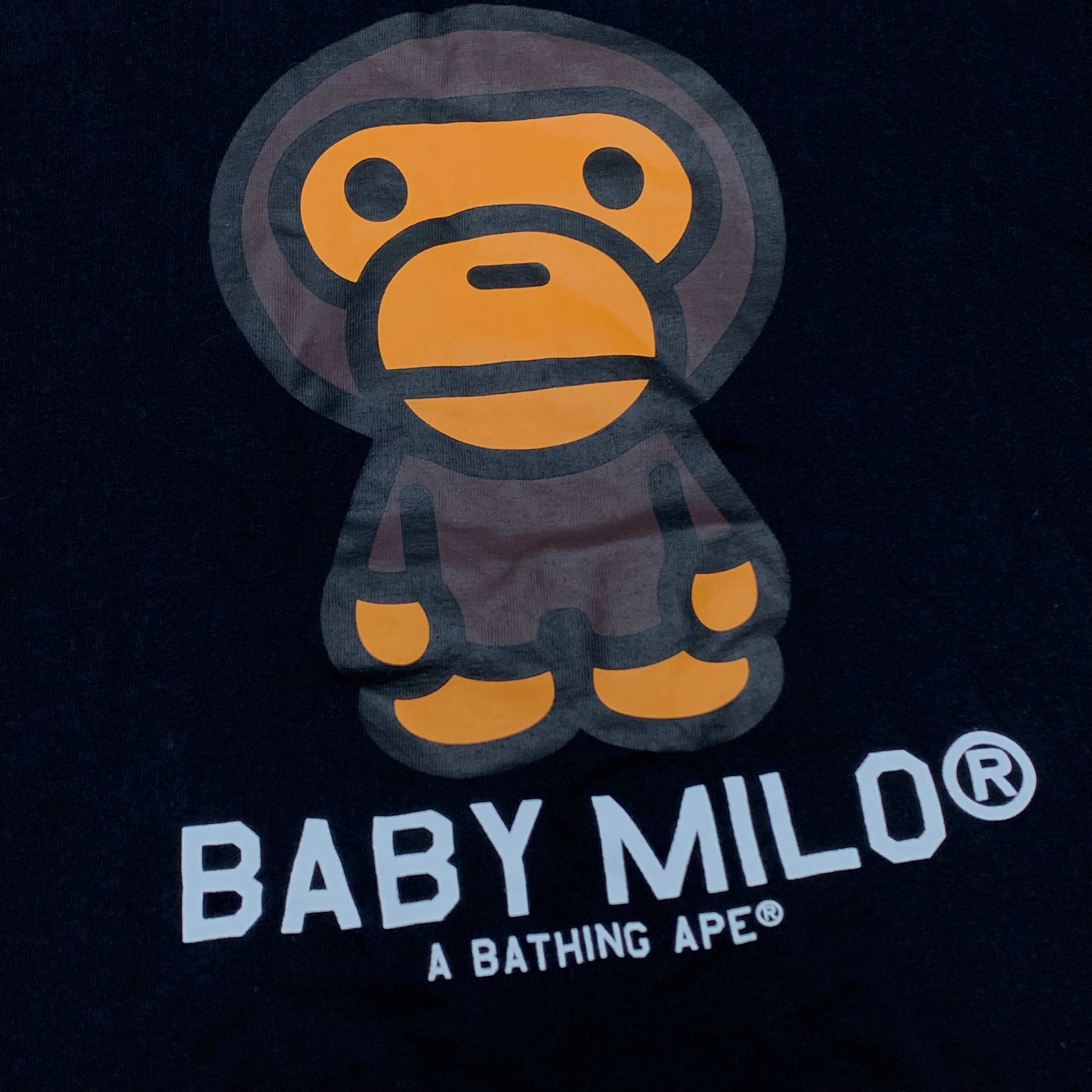Bape Large Baby Milo Black Tee A Bathing Ape