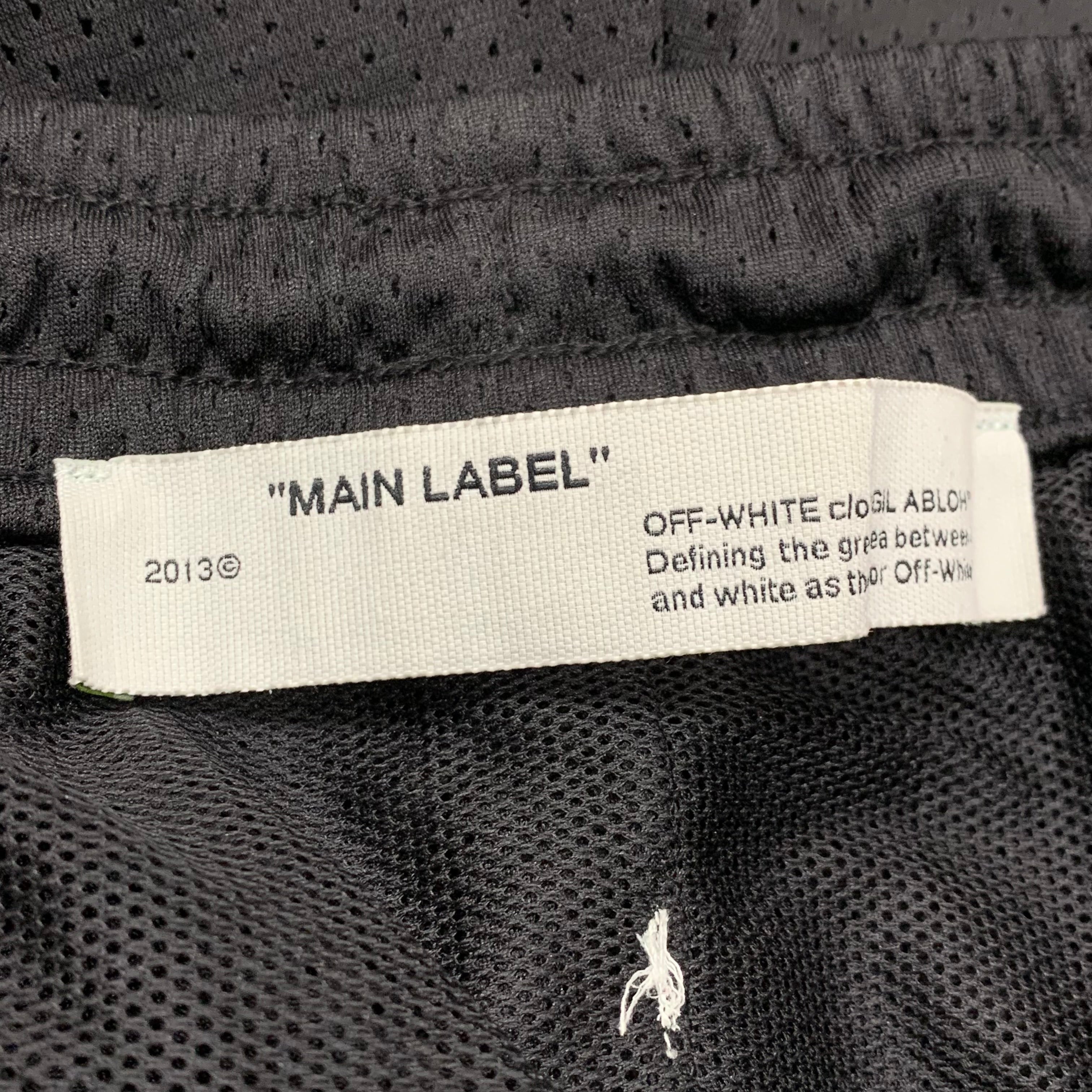 Off White Medium Diag Black Mesh Shorts Bottoms Virgil Abloh