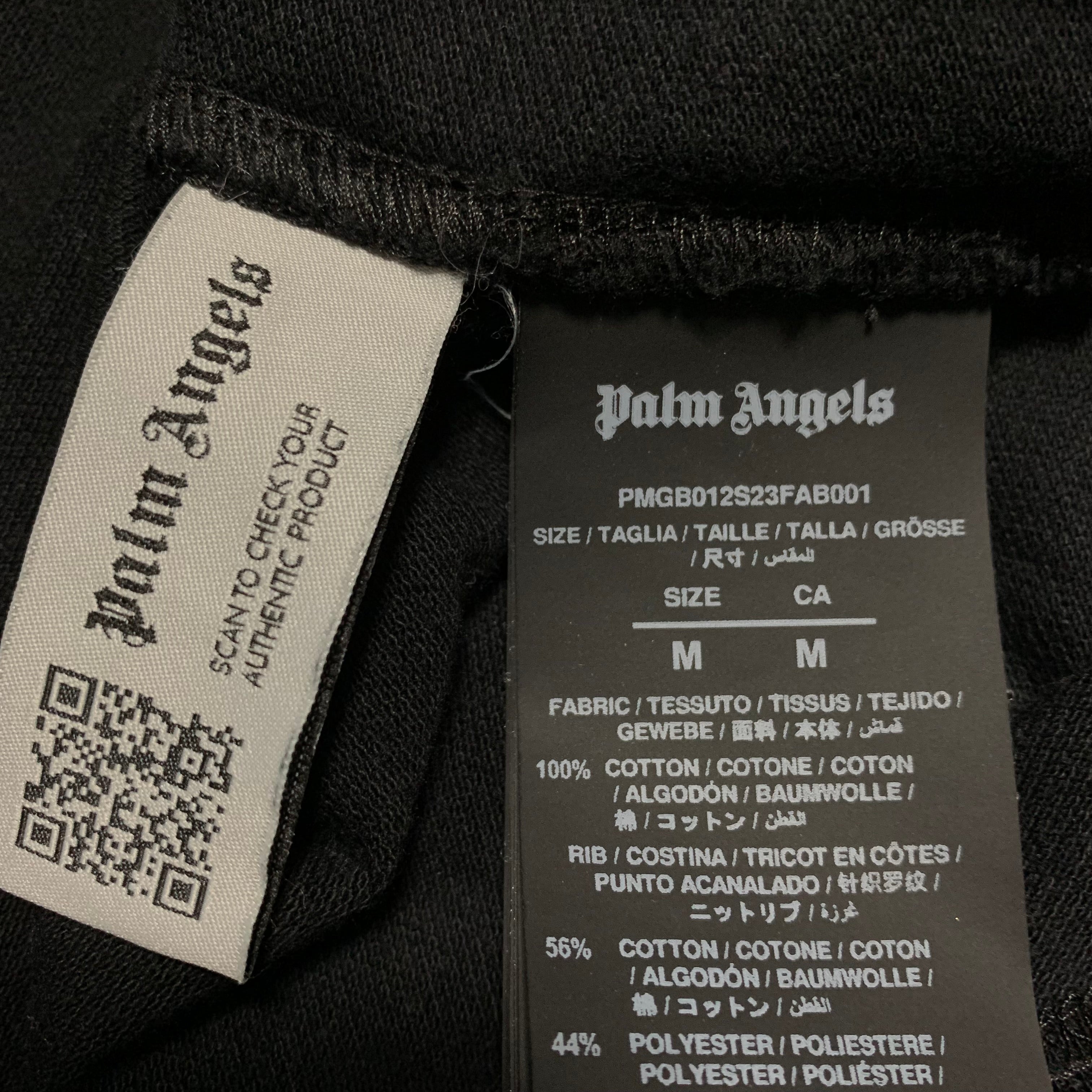 Palm Angels Medium Polo Shirt Black Button Top