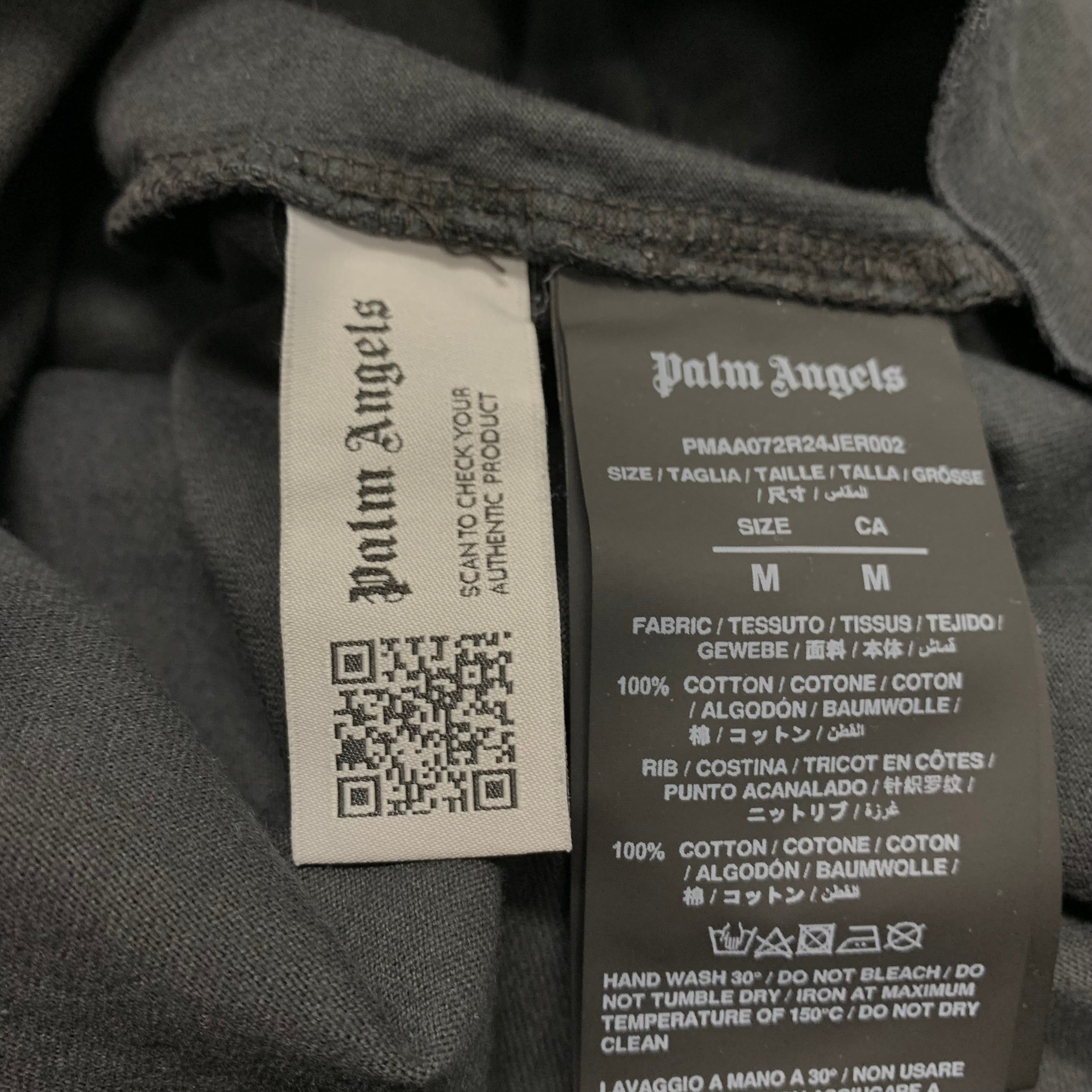 Palm Angels Medium Tee Foggy PA Black T-Shirt