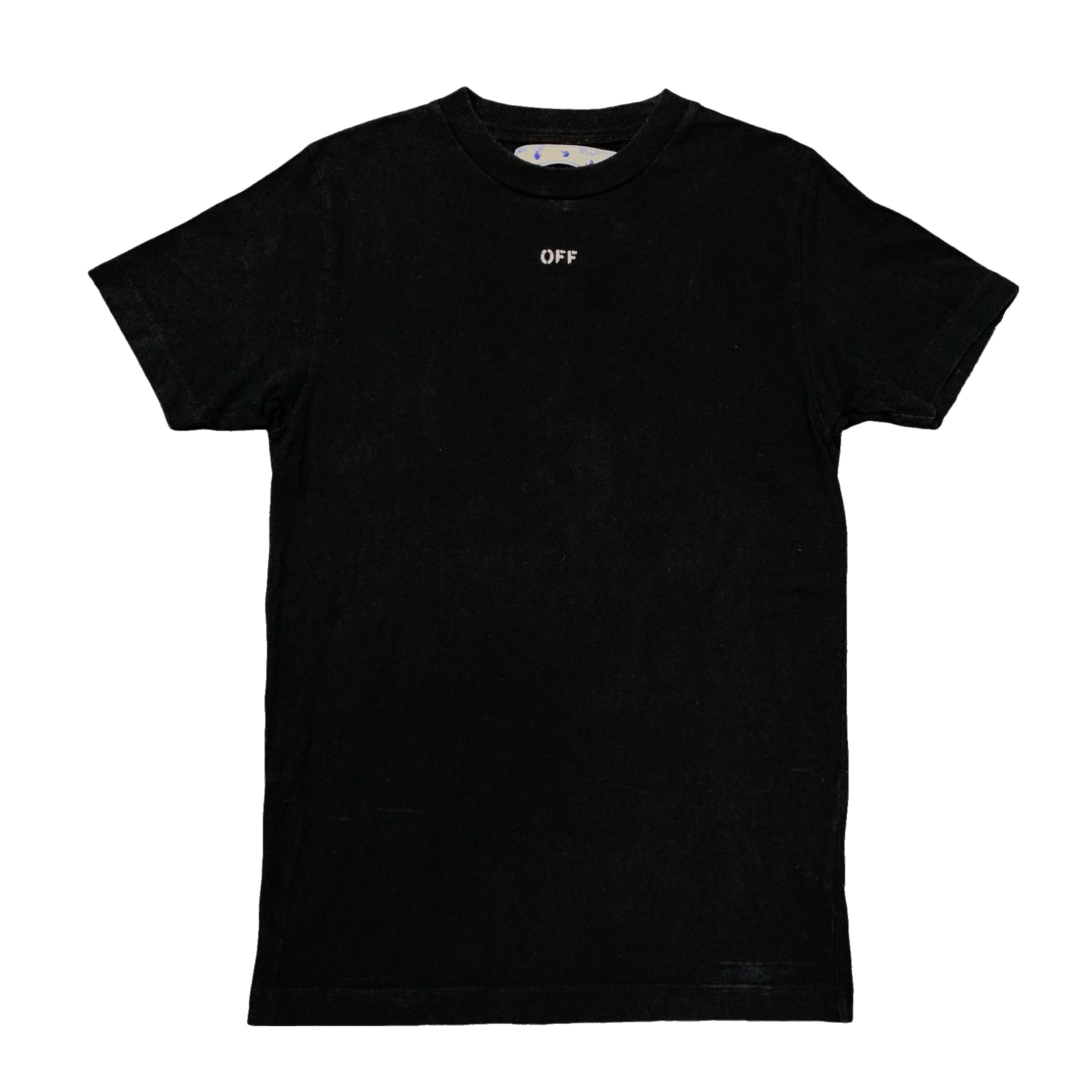 Off White XS Tee Stencil Arrows Black T-Shirt Virgil Abloh