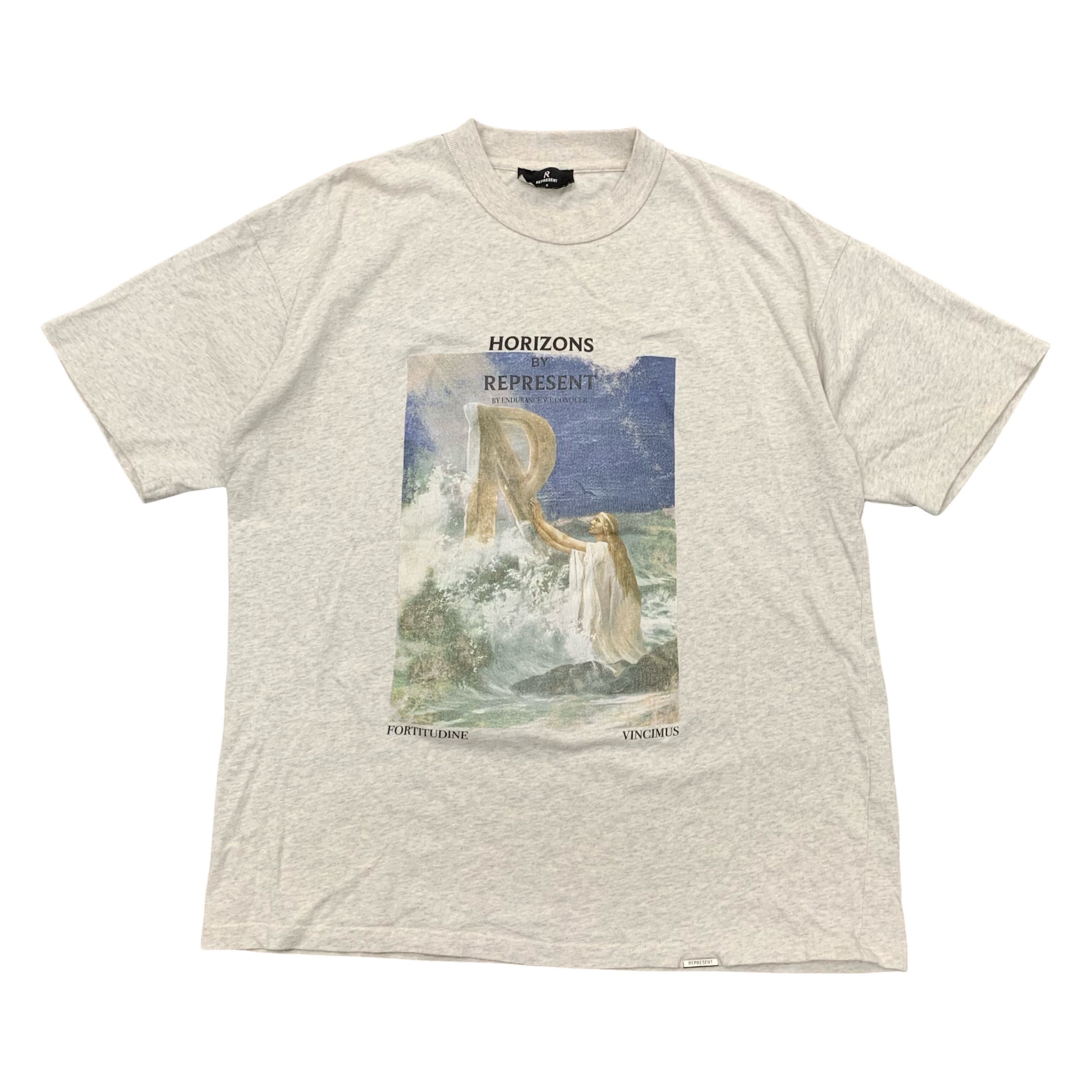 Represent Small Tee Horizons Graphic Grey T-Shirt