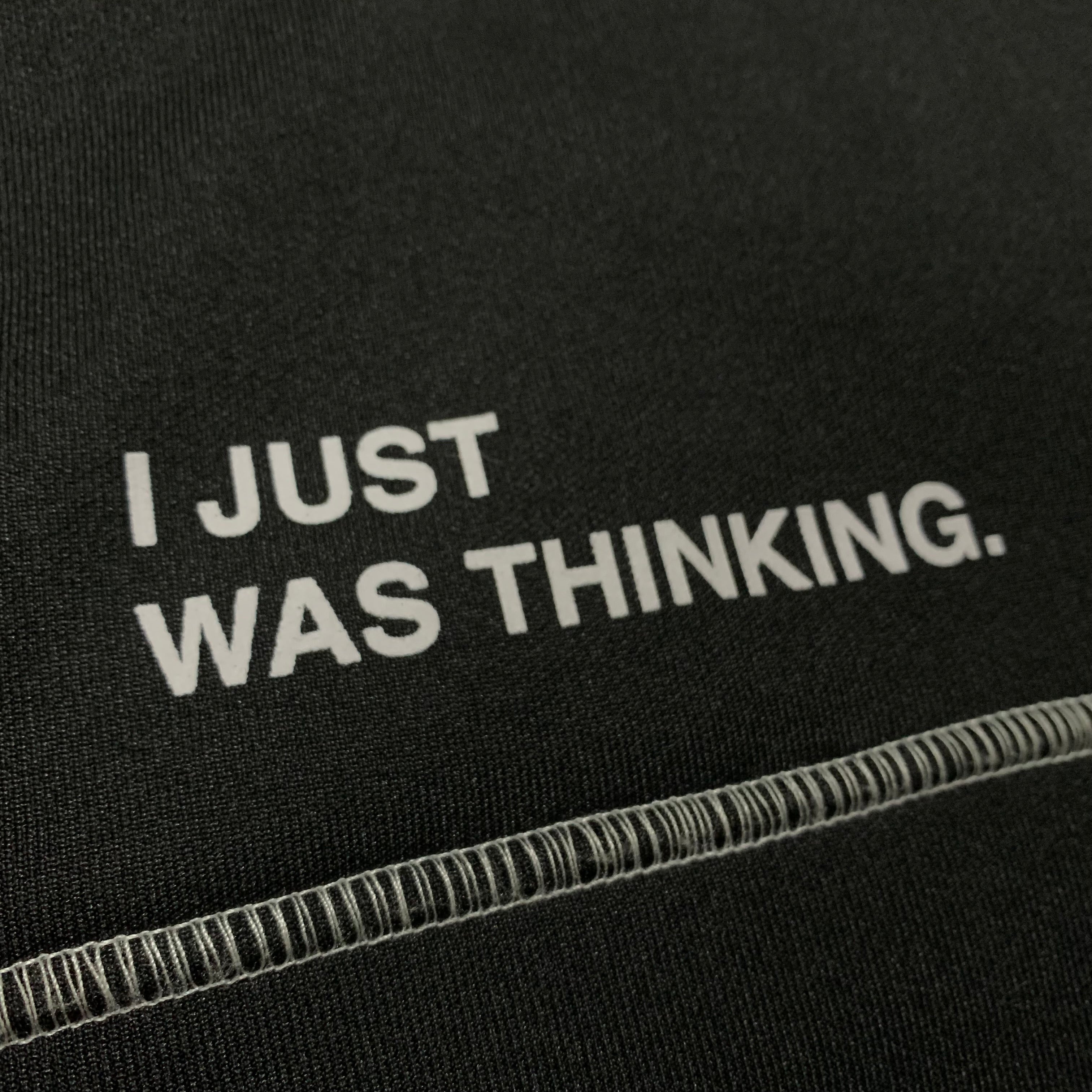 Off White Large Hoodie 'I WAS JUST THINKING' Black Virgil Abloh
