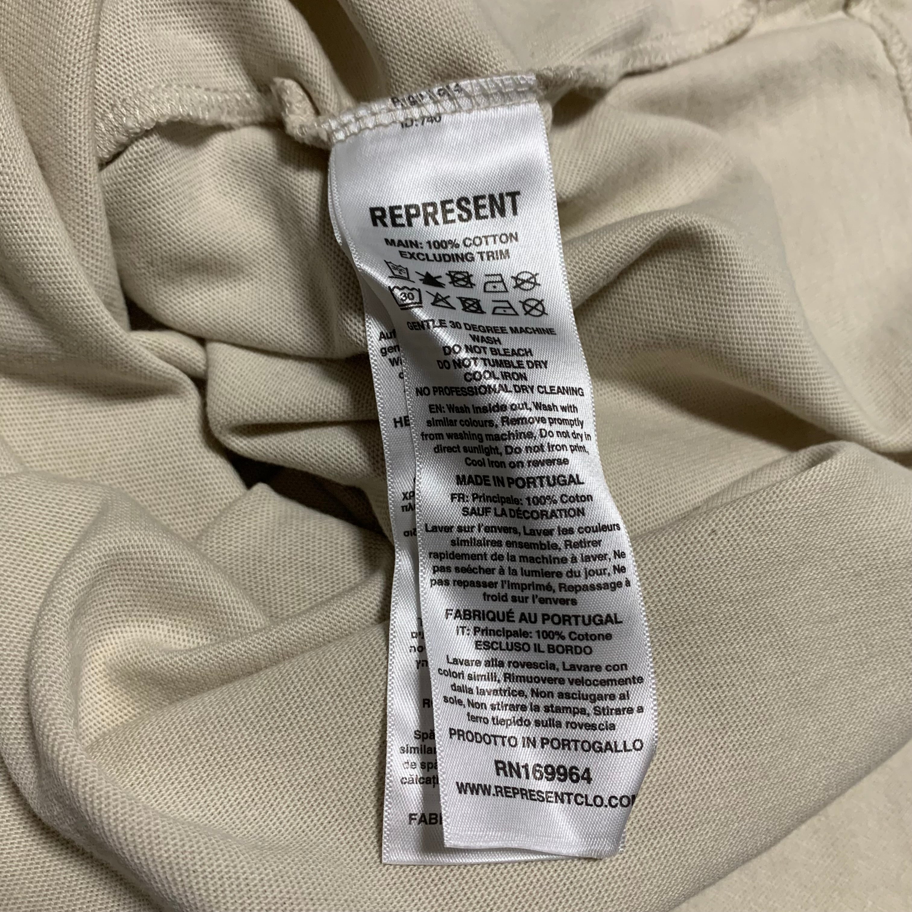 Represent Medium Only The Strong Survive Vintage White Tee