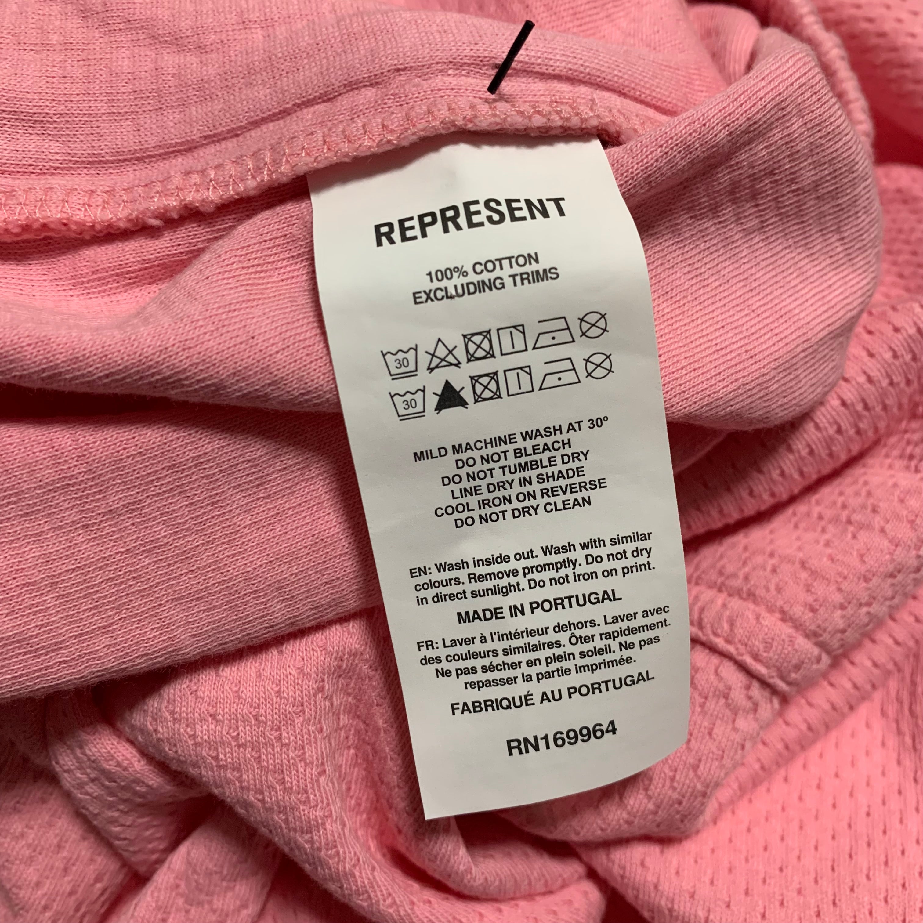 Represent XXL Shorts Owners Club Script Pink Woven Bottoms (RRP £95)