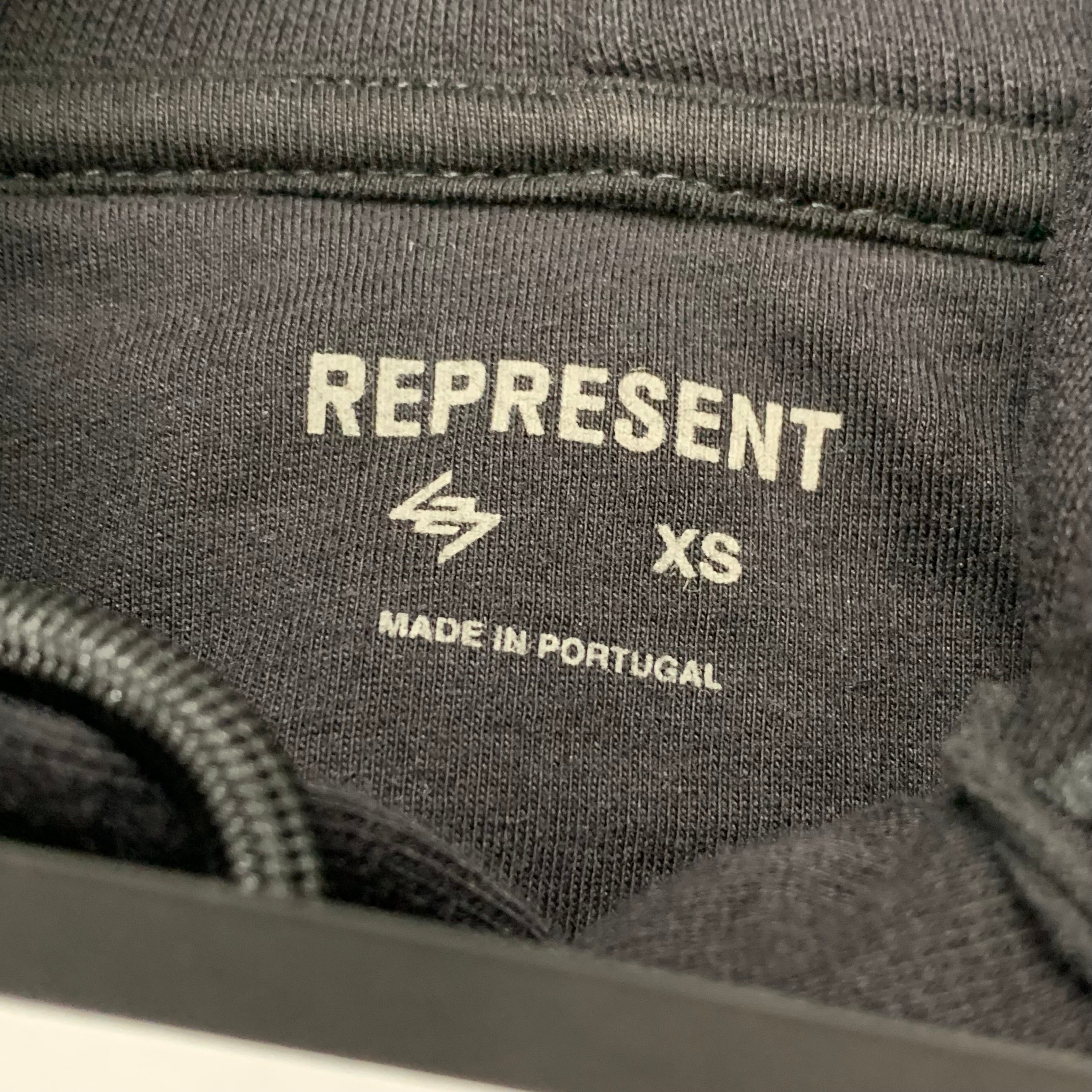 Represent XS Hoodie 247 Future Terrains Oversized Black Hoodie