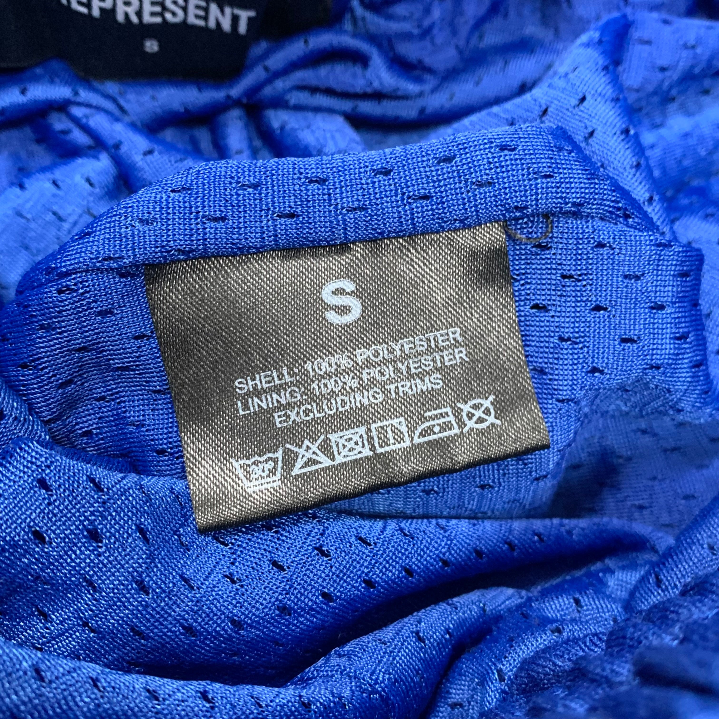 Represent Small Shorts Owners Club Blue Mesh Zip Shorts