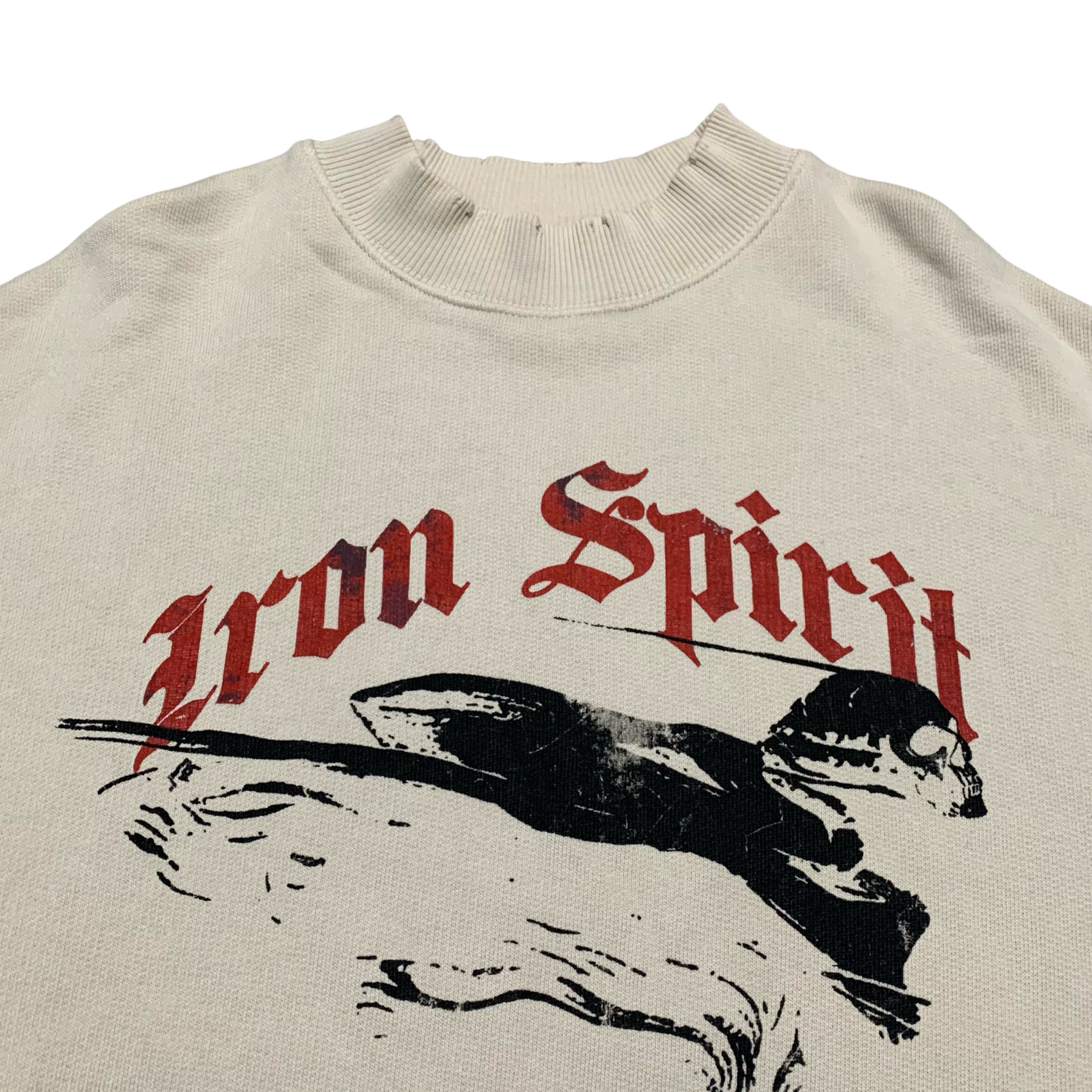 Represent Small Iron Spirit Vintage White Sweatshirt Crewneck