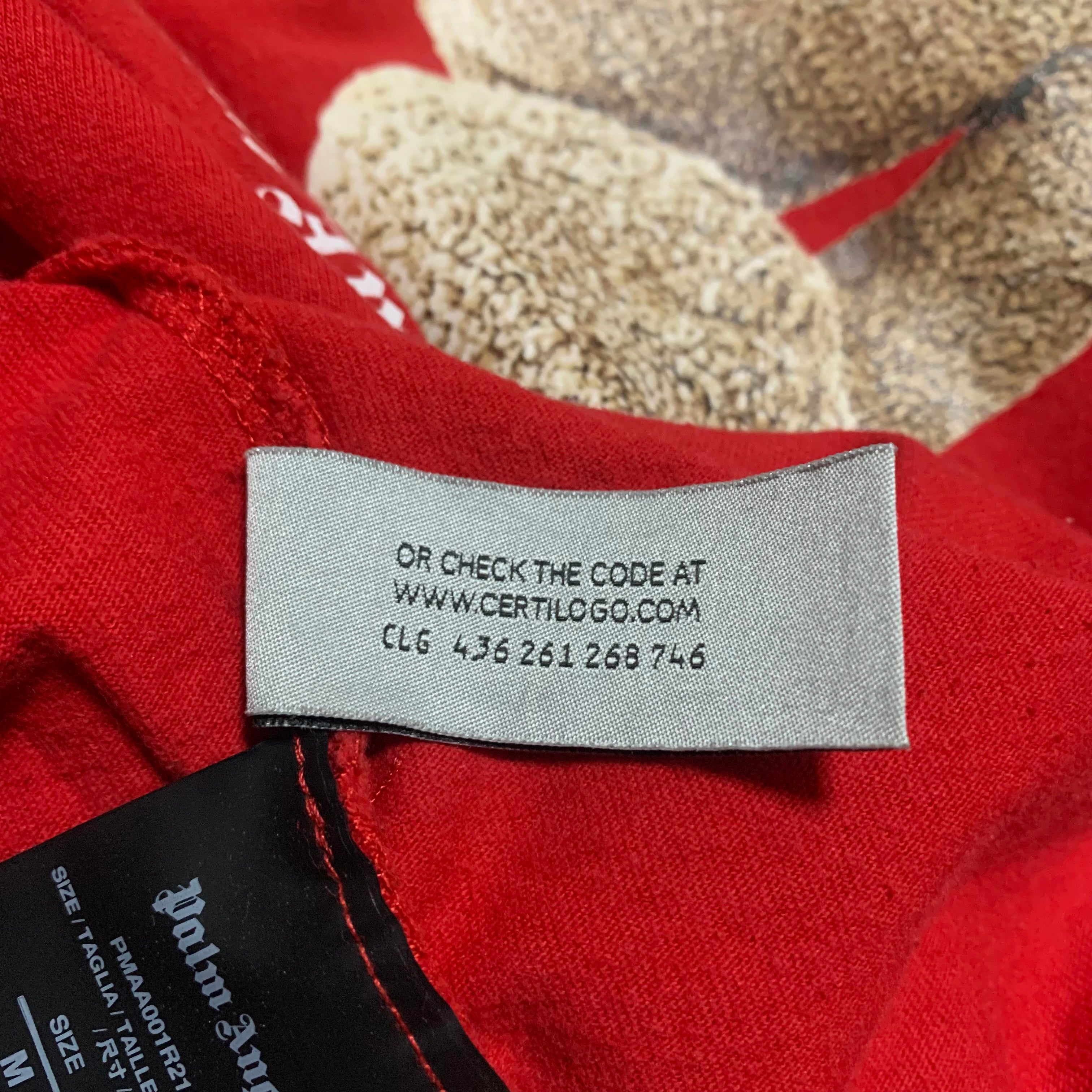 Palm Angels Medium Kill The Bear Red Tee