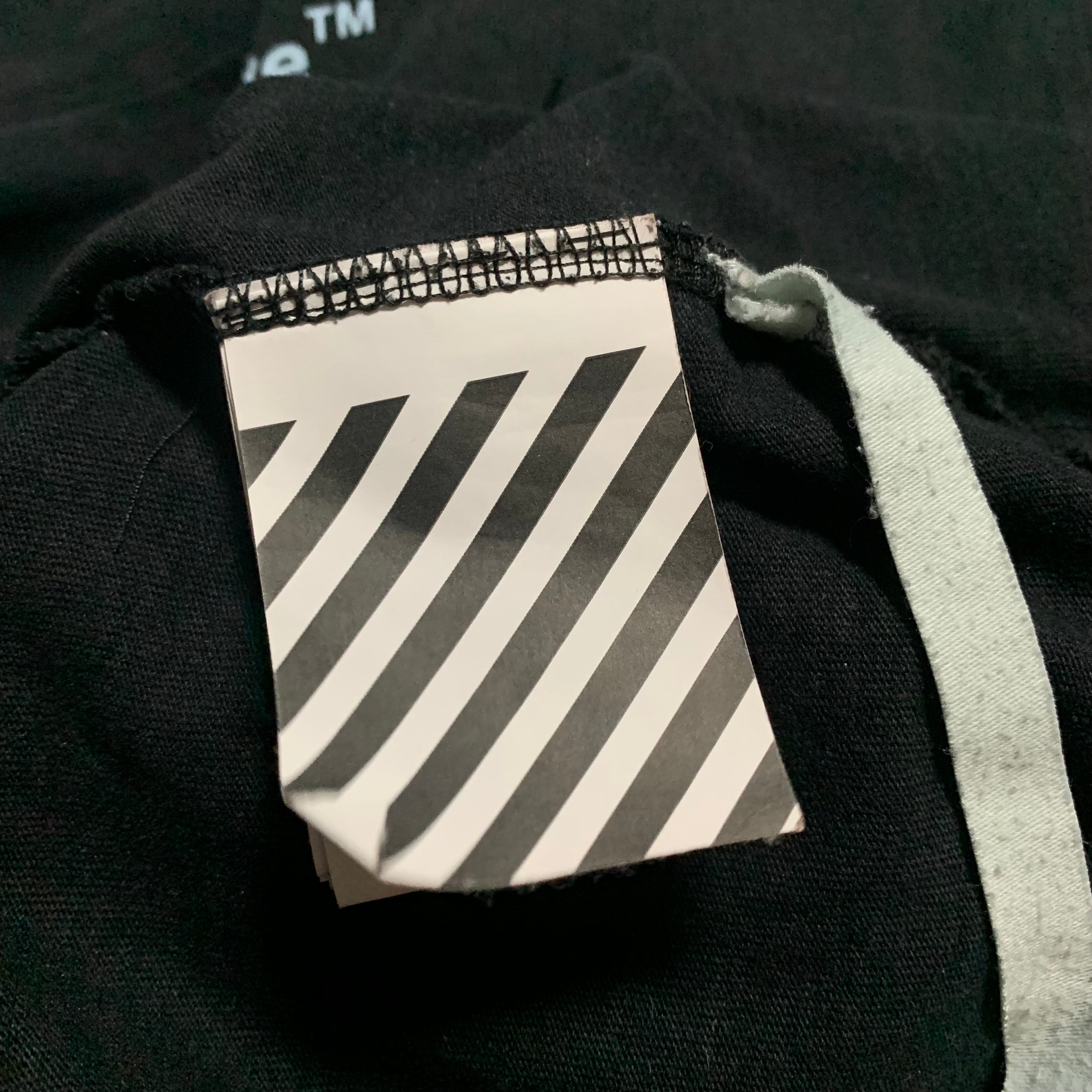 Off White XS Arrows Graphic Black Tee Short Sleeves Virgil Abloh