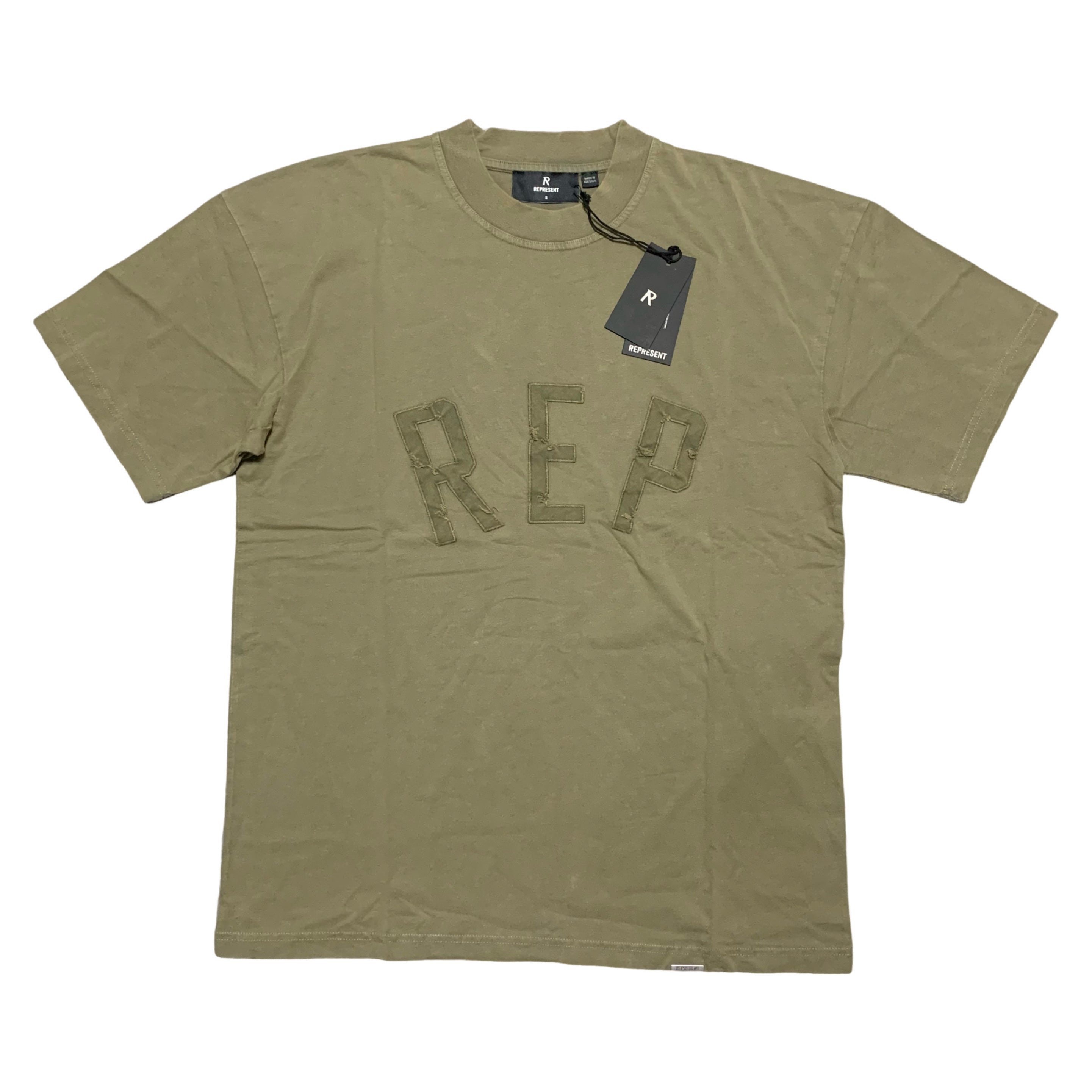 Represent Small Applique Fawn Khaki Green Tee