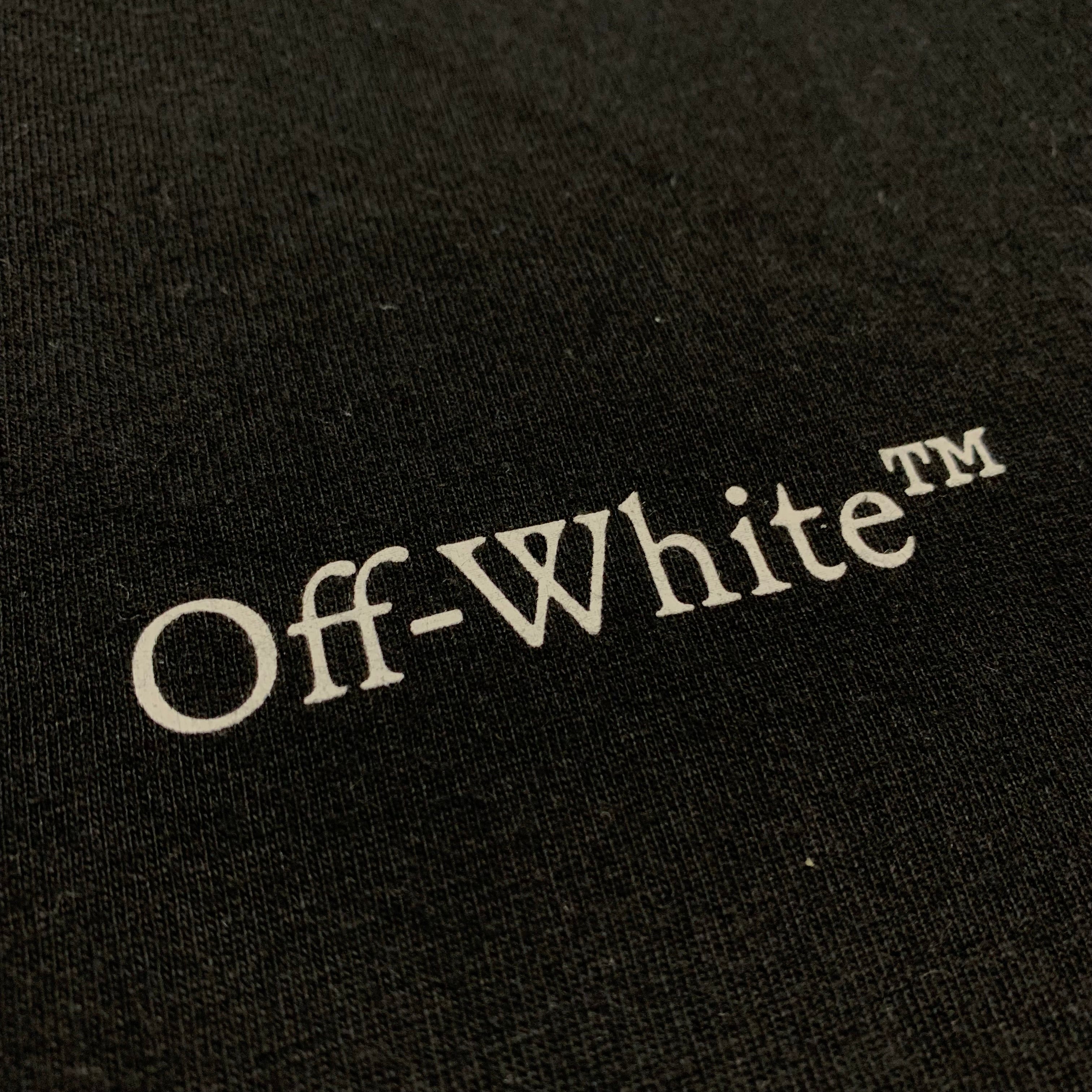Off White Small Caravaggio Back Graphic Black Tee Virgil Abloh
