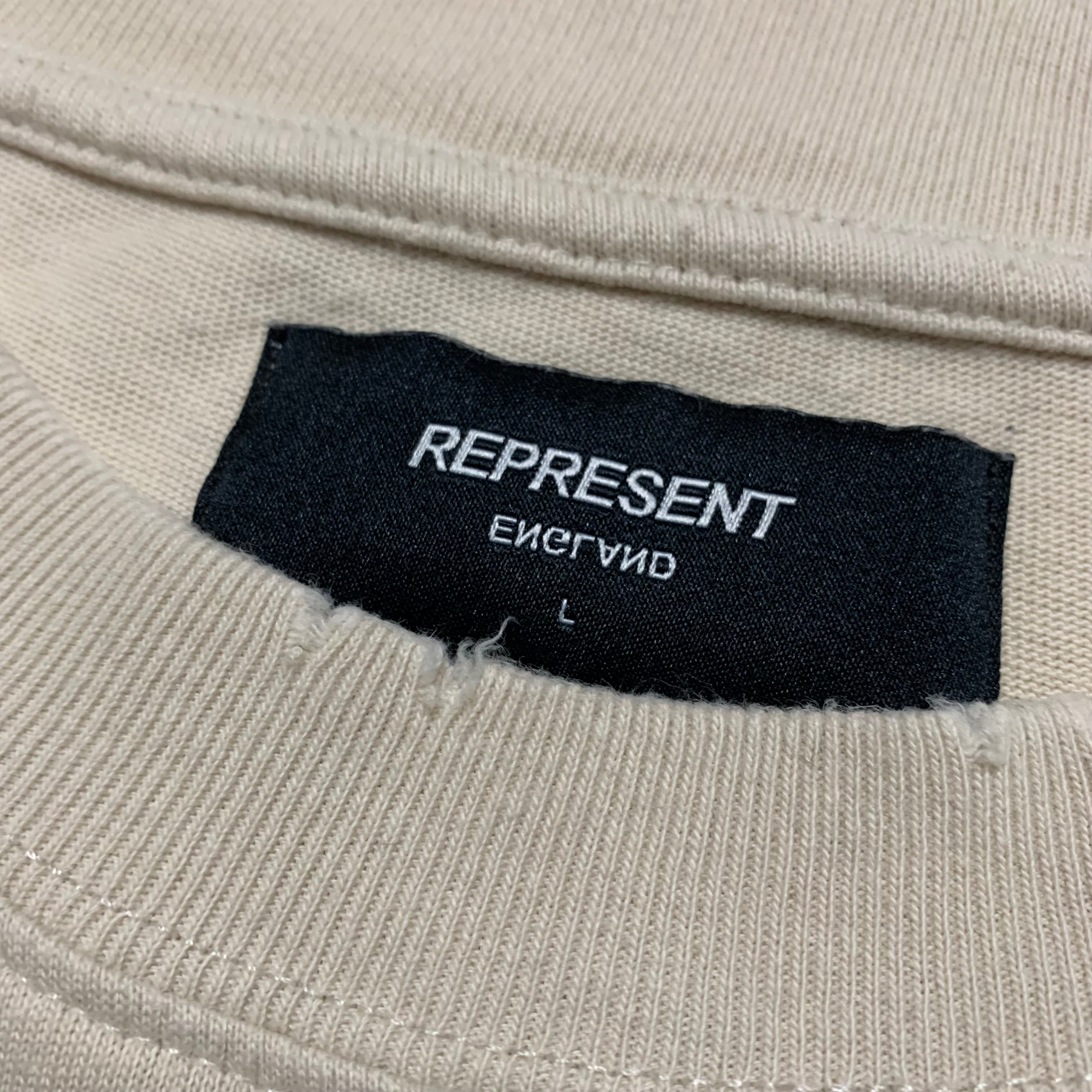 Represent Large Feel The Heat Vintage White Tee
