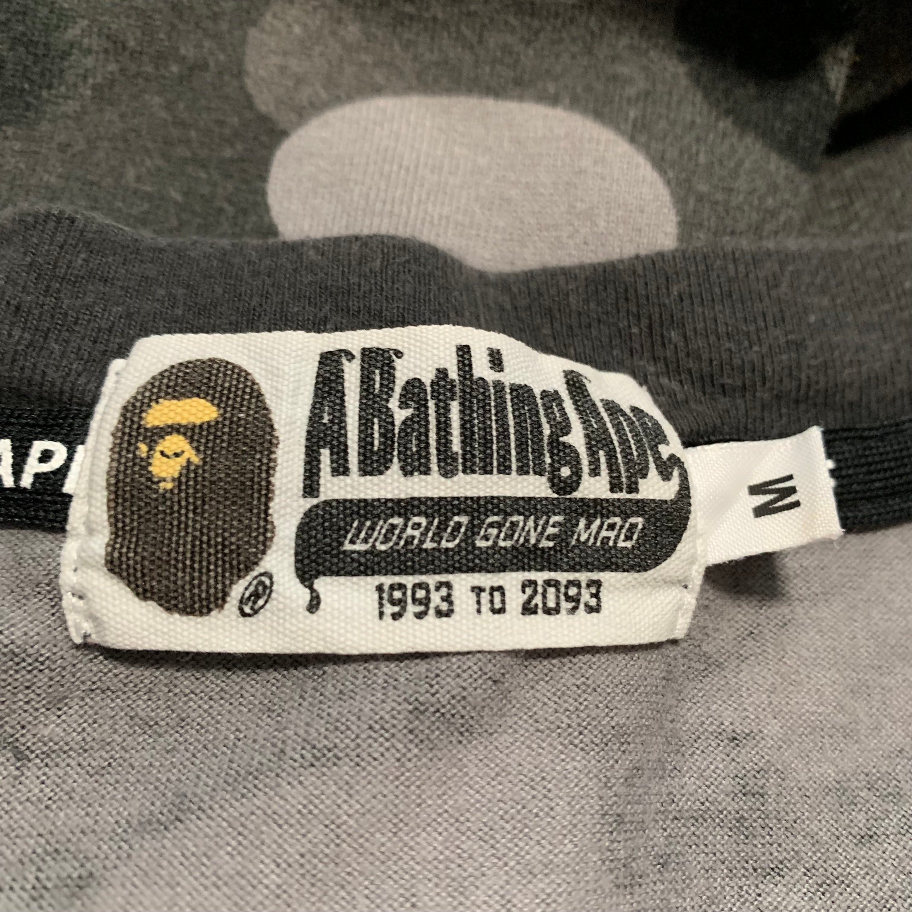 Bape Medium Tiger Shark Black Grey Camo A Bathing Ape