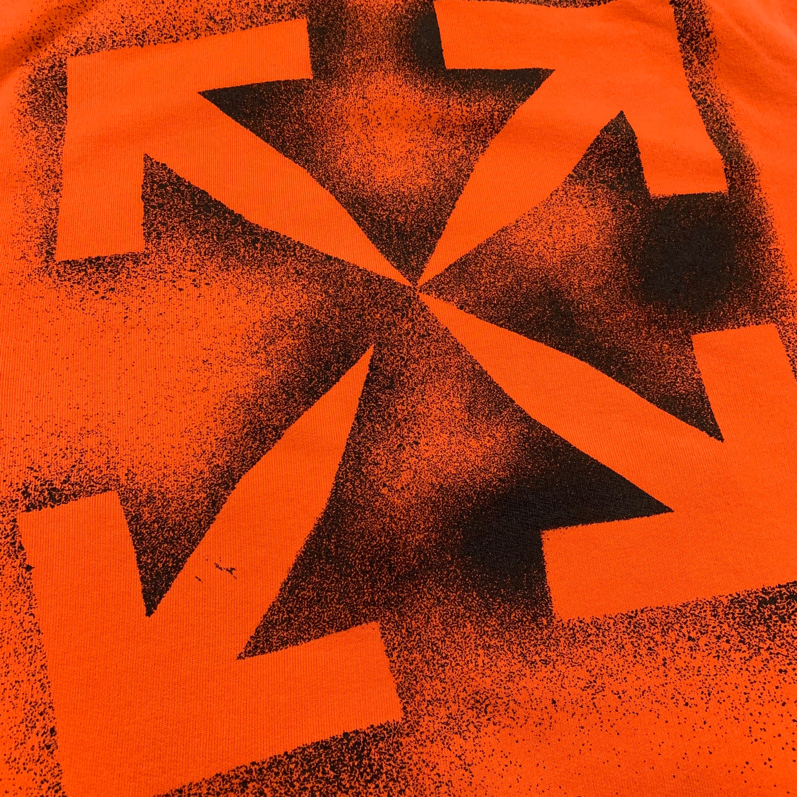 Off White Medium Hoodie Stencil Arrows Orange Hoodie Virgil Abloh