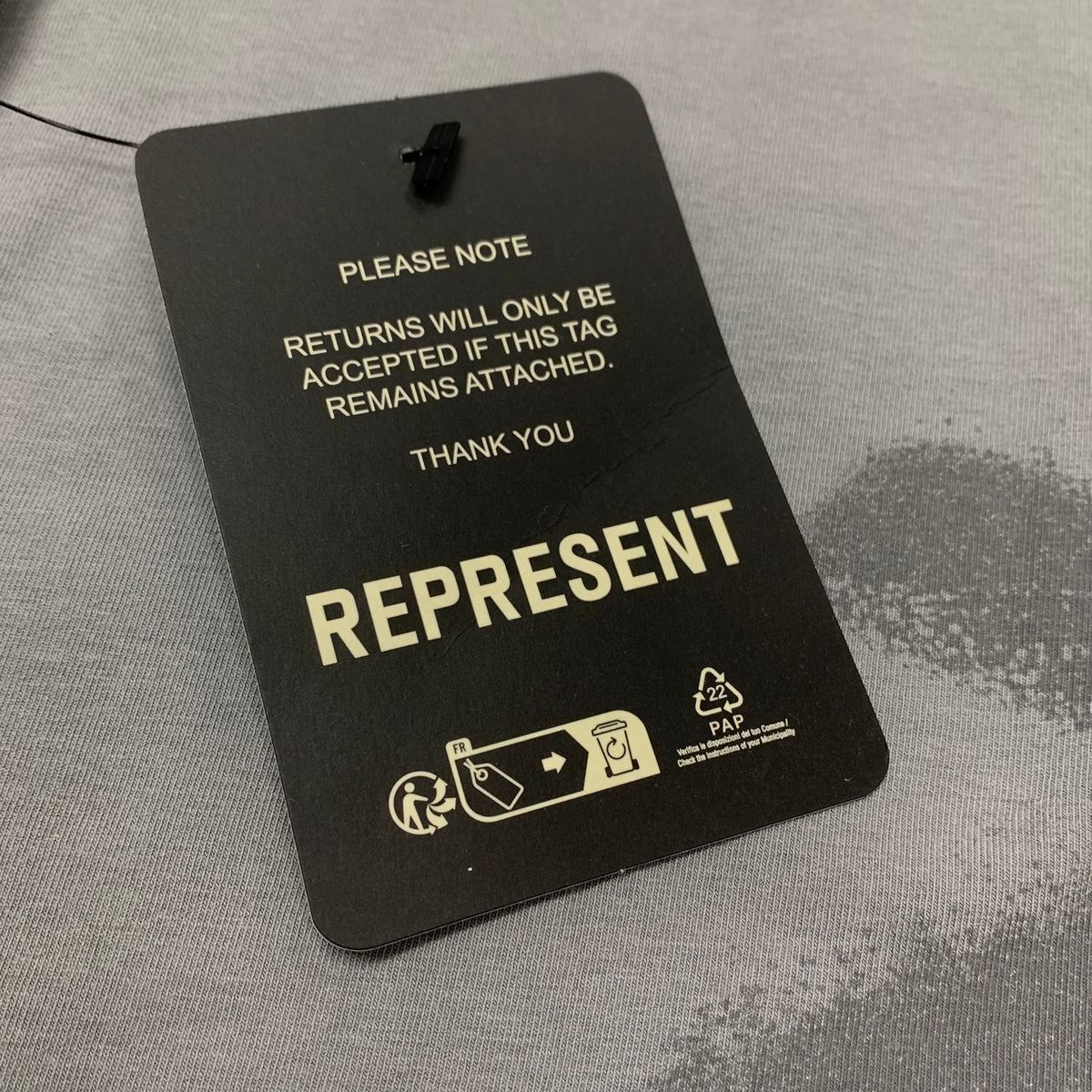 Represent Medium Tee 247 Motion Titanium Grey Oversized T-Shirt