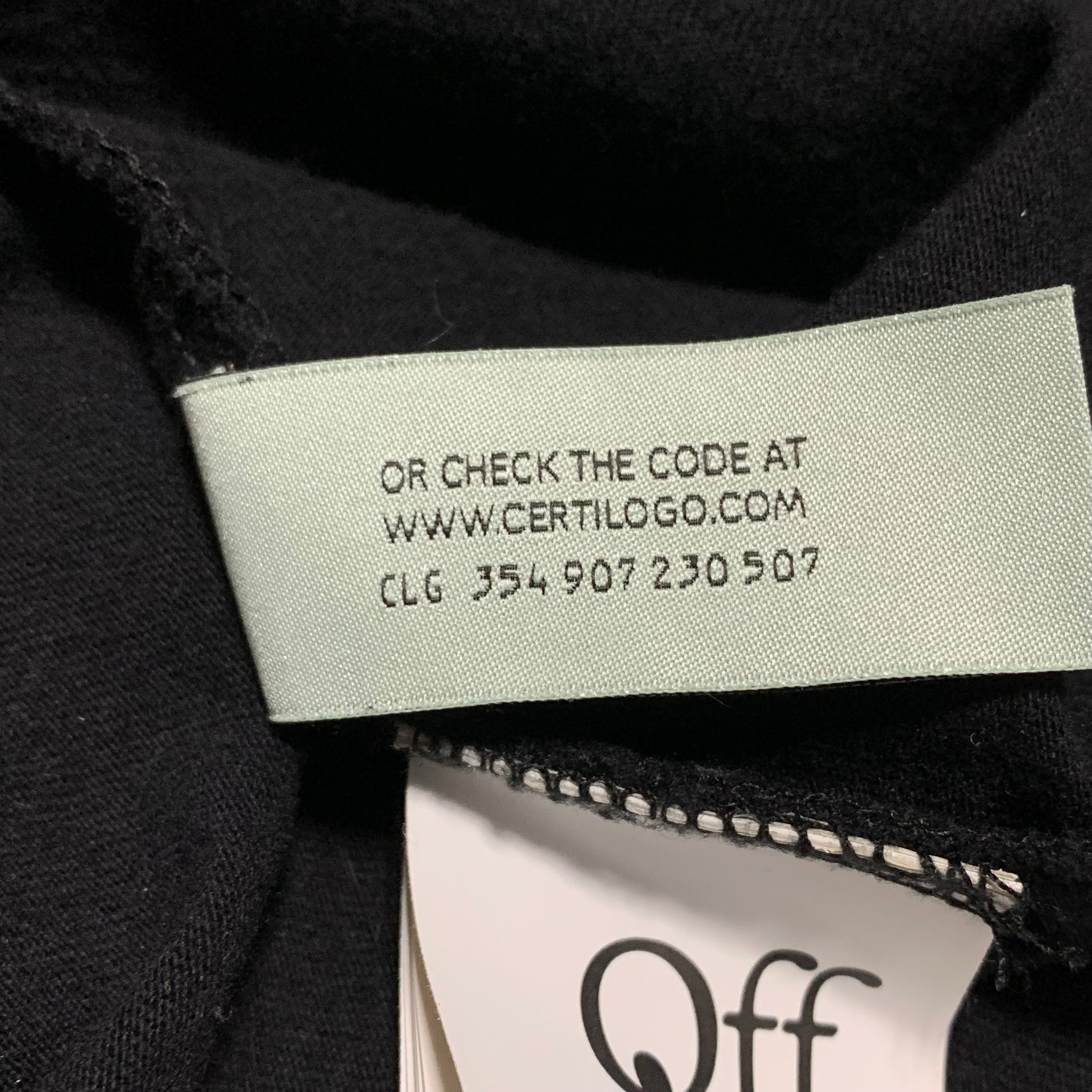 Off White Small Hand Logo Black Tee Virgil Abloh