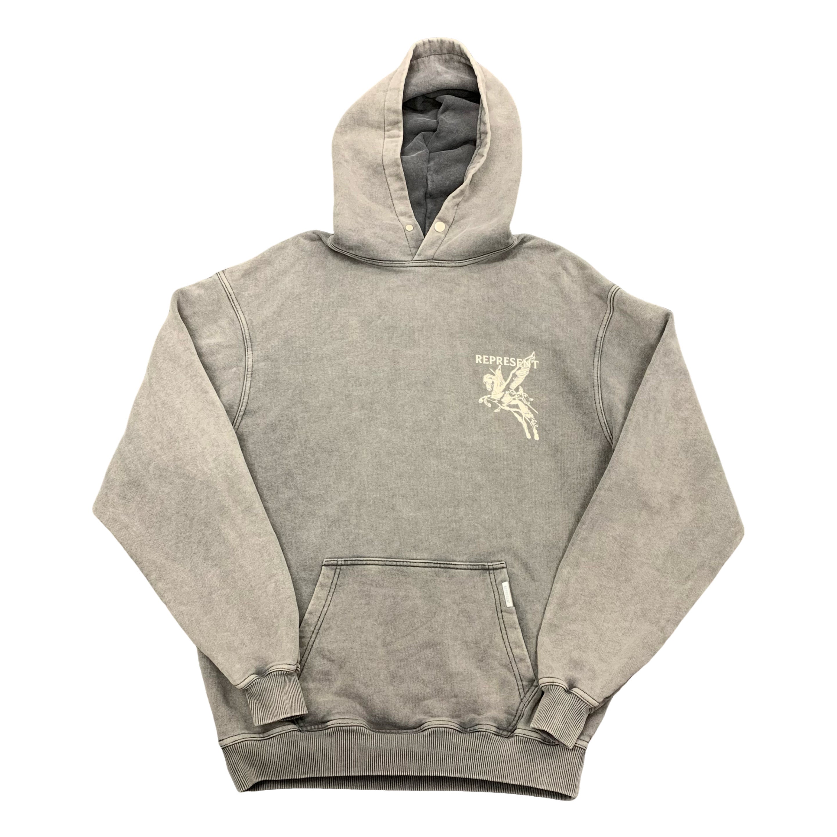 Represent XXS Hoodie Mascot Initial Vintage Grey Hoodie
