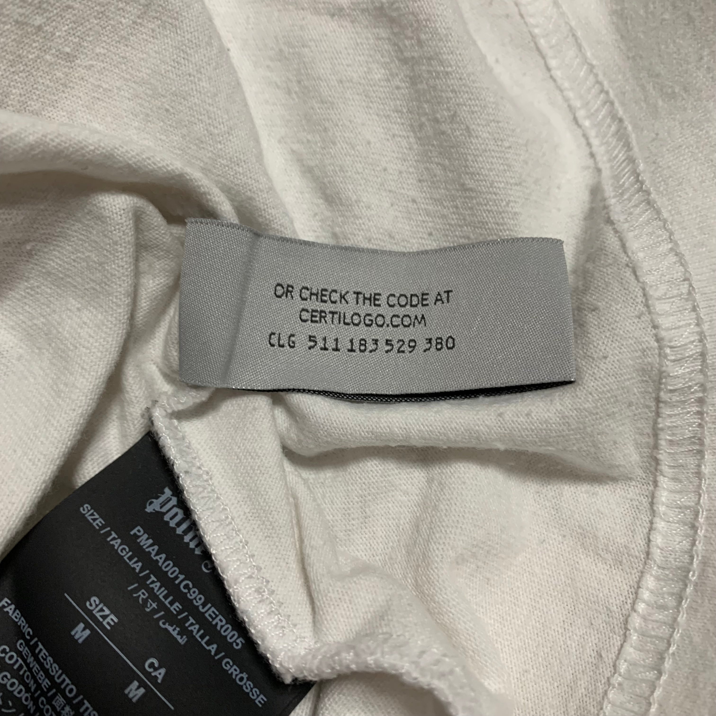 Palm Angels Medium Paris Sprayed White Tee