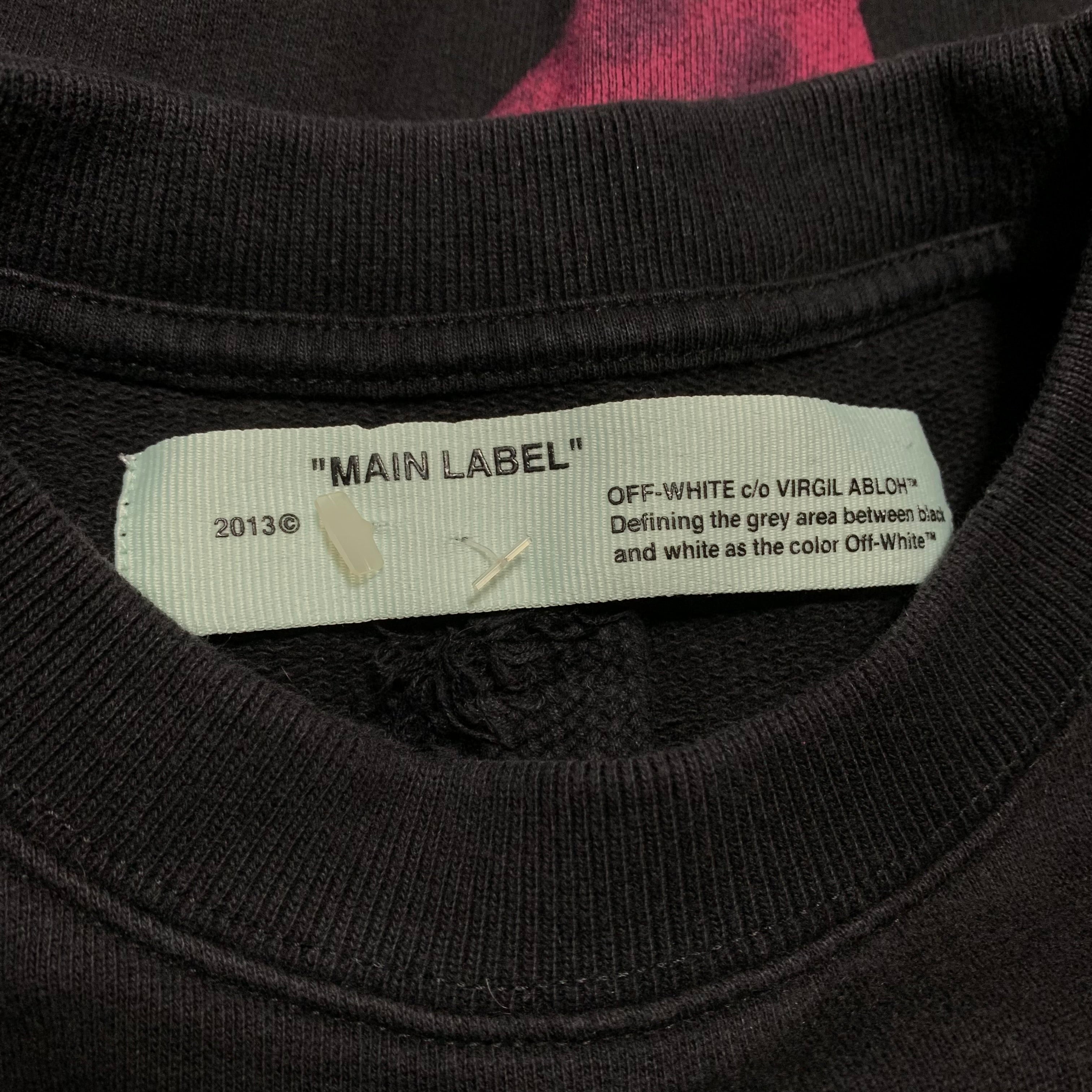 Off White XS Impressionism Arrows Black Sweatshirt Crewneck Virgil Abloh