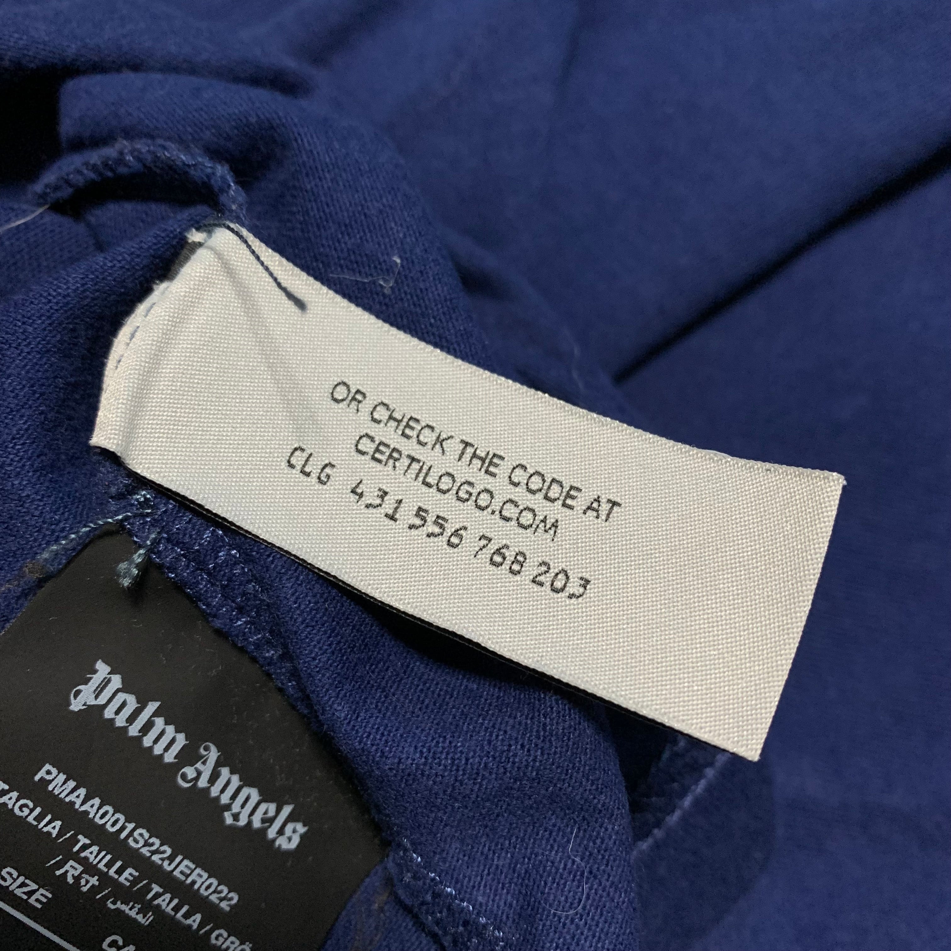 Palm Angels Medium Broken Palm Tree Blue Tee