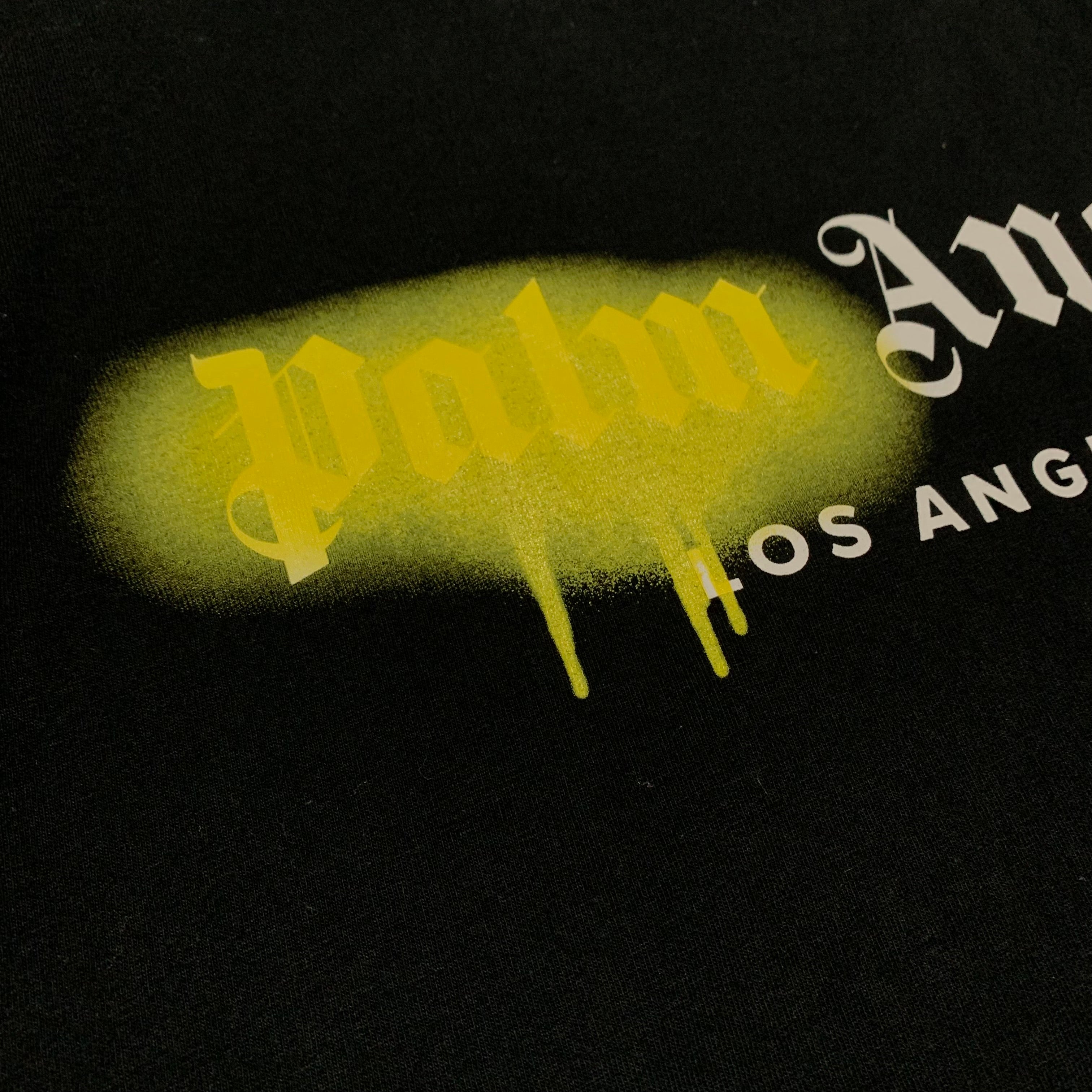 Palm Angels Small Los Angels Sprayed Black Tee