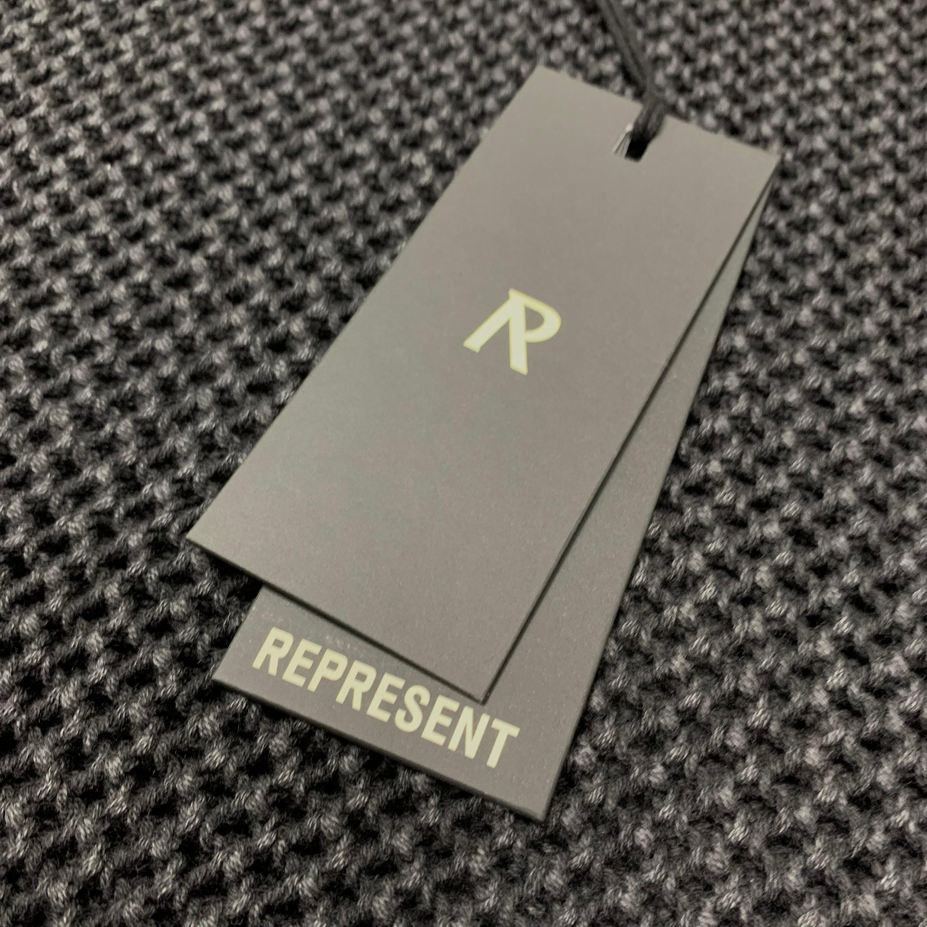 Represent Medium Sweater Open Gauge Knit Jet Black Sweater (RRP £170)