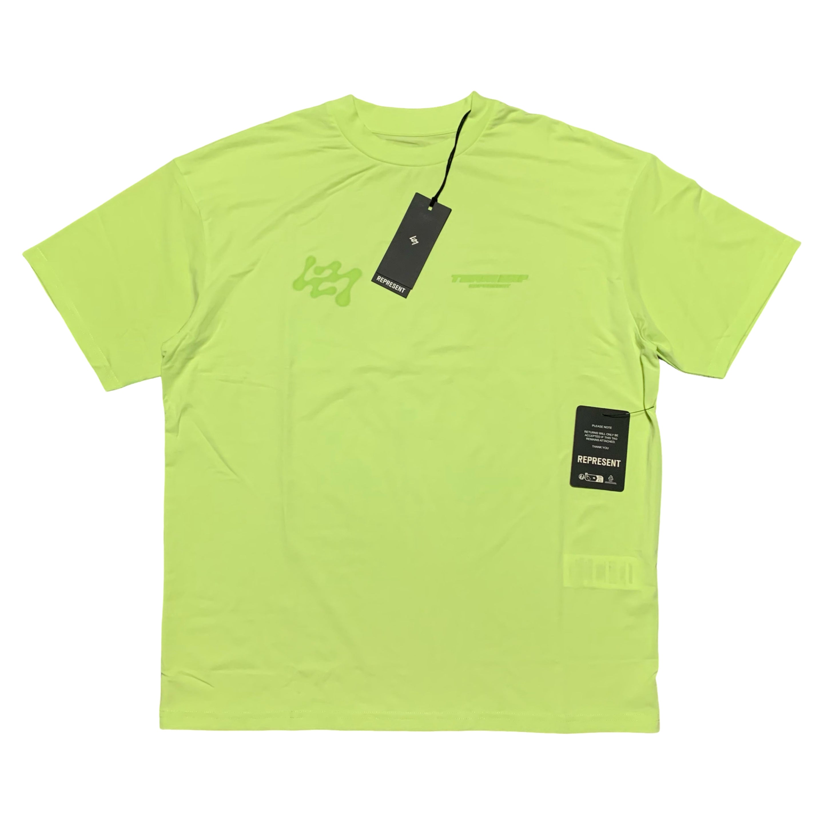 Represent XS 247 Future Terrains Oversized Tee Shadow Lime Green