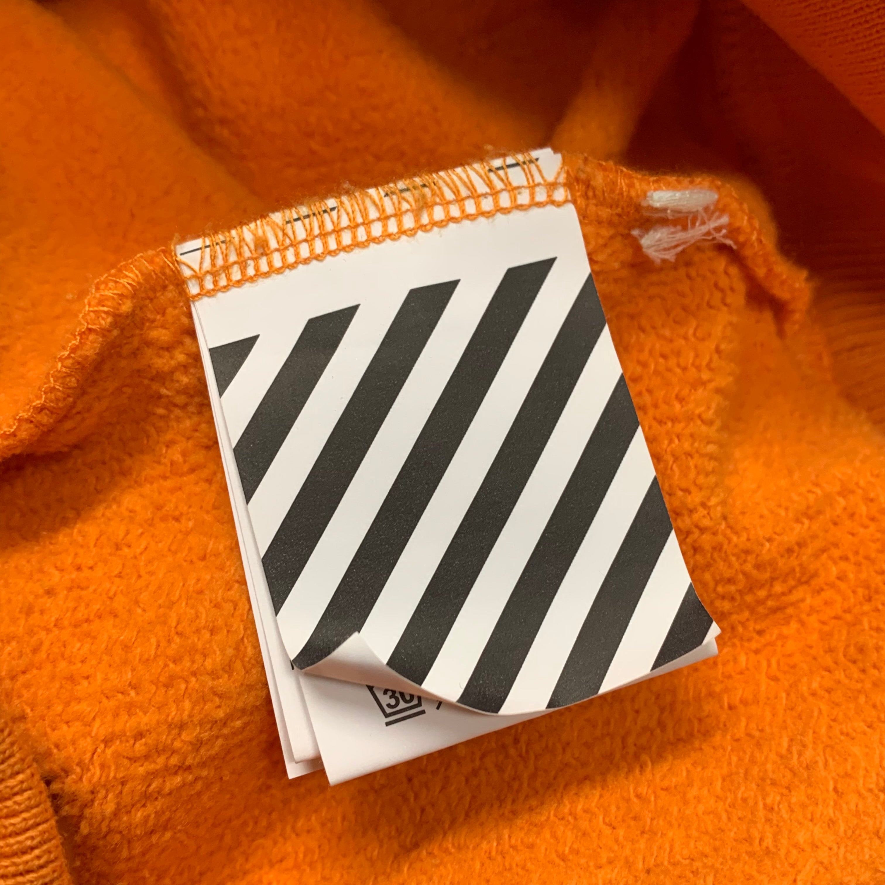 Off White XS Hoodie Tape Arrows Orange Hoodie Virgil Abloh