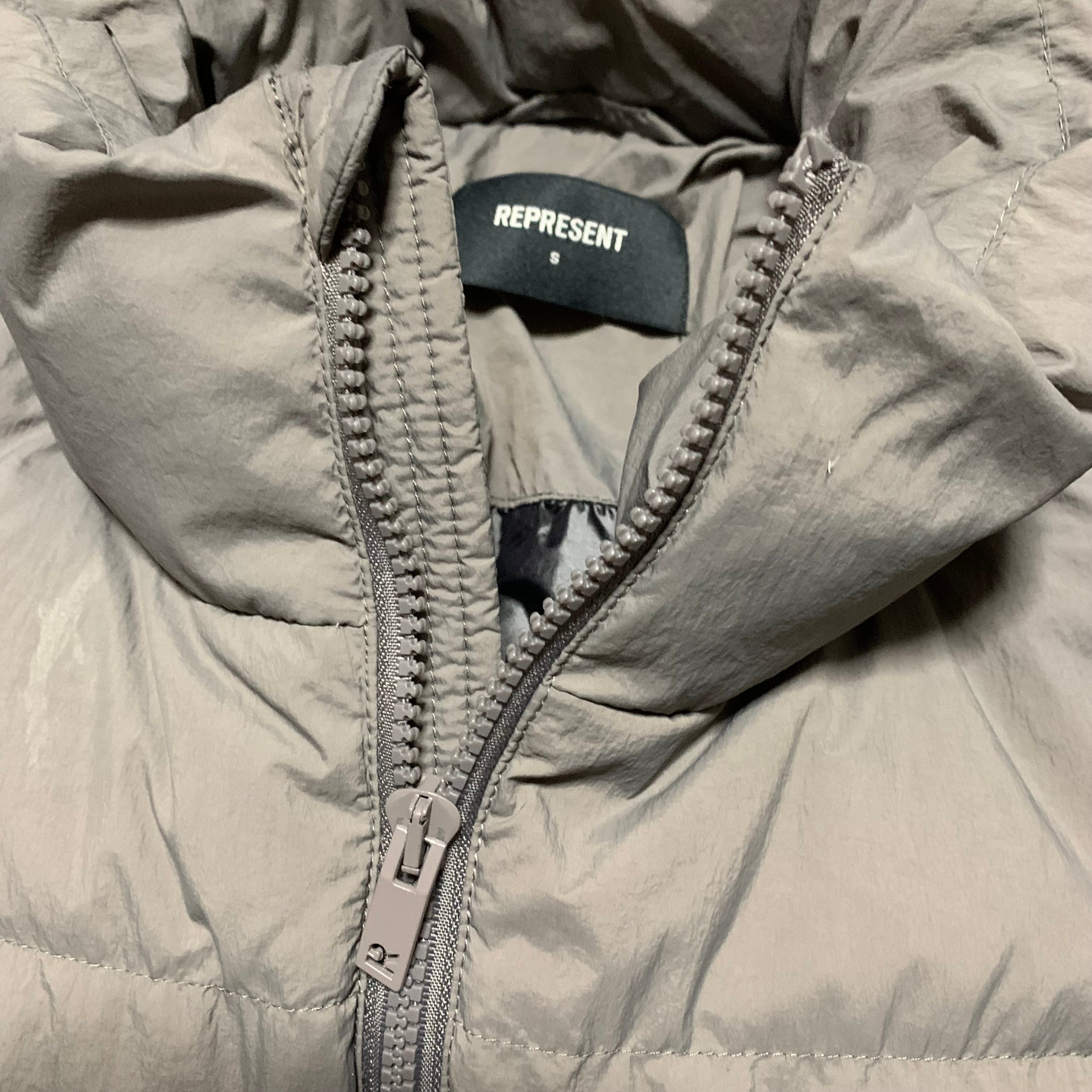 Represent Small Grey Puffer Jacket 2024
