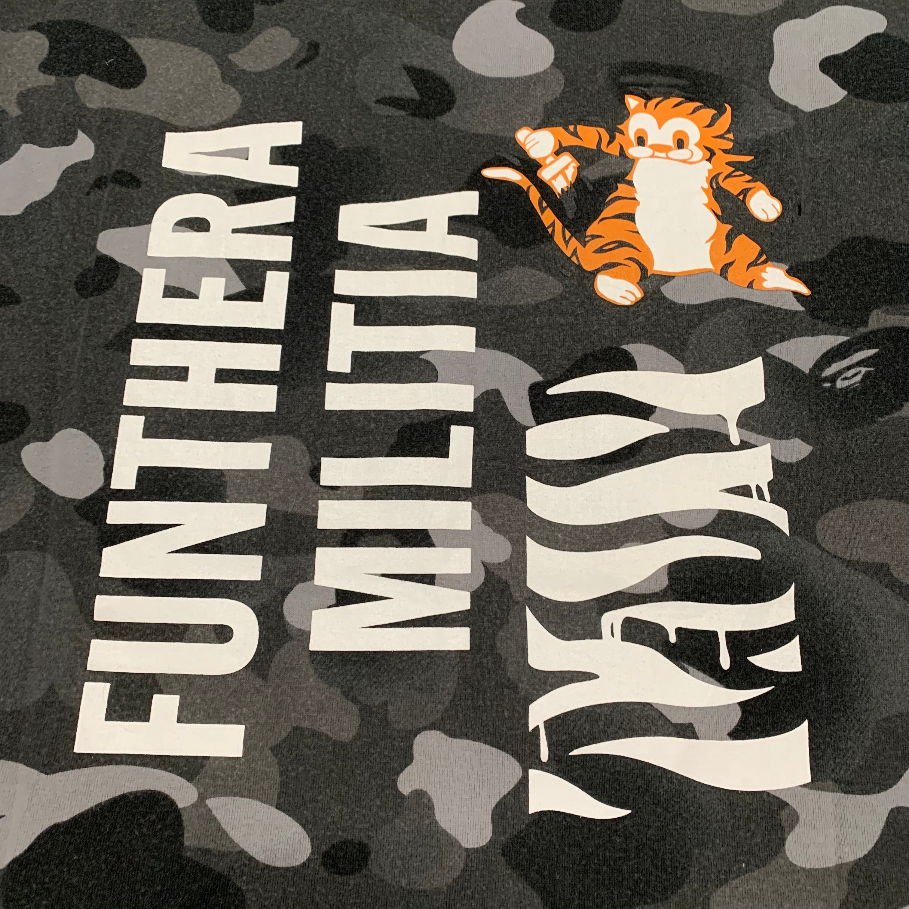 Bape Medium Tiger Shark Black Grey Camo A Bathing Ape