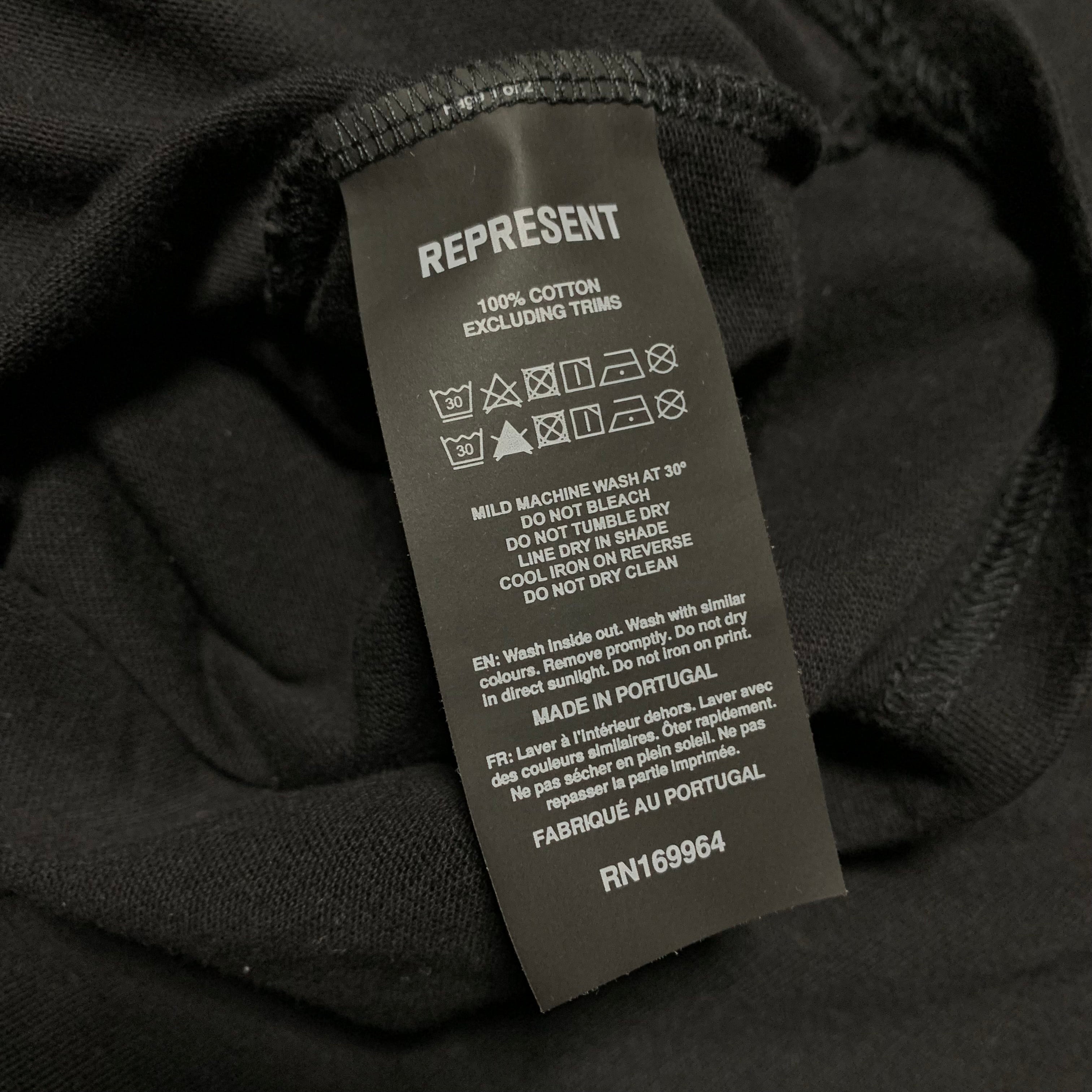 Represent Medium Welcome To The Jungle Off Black Tee