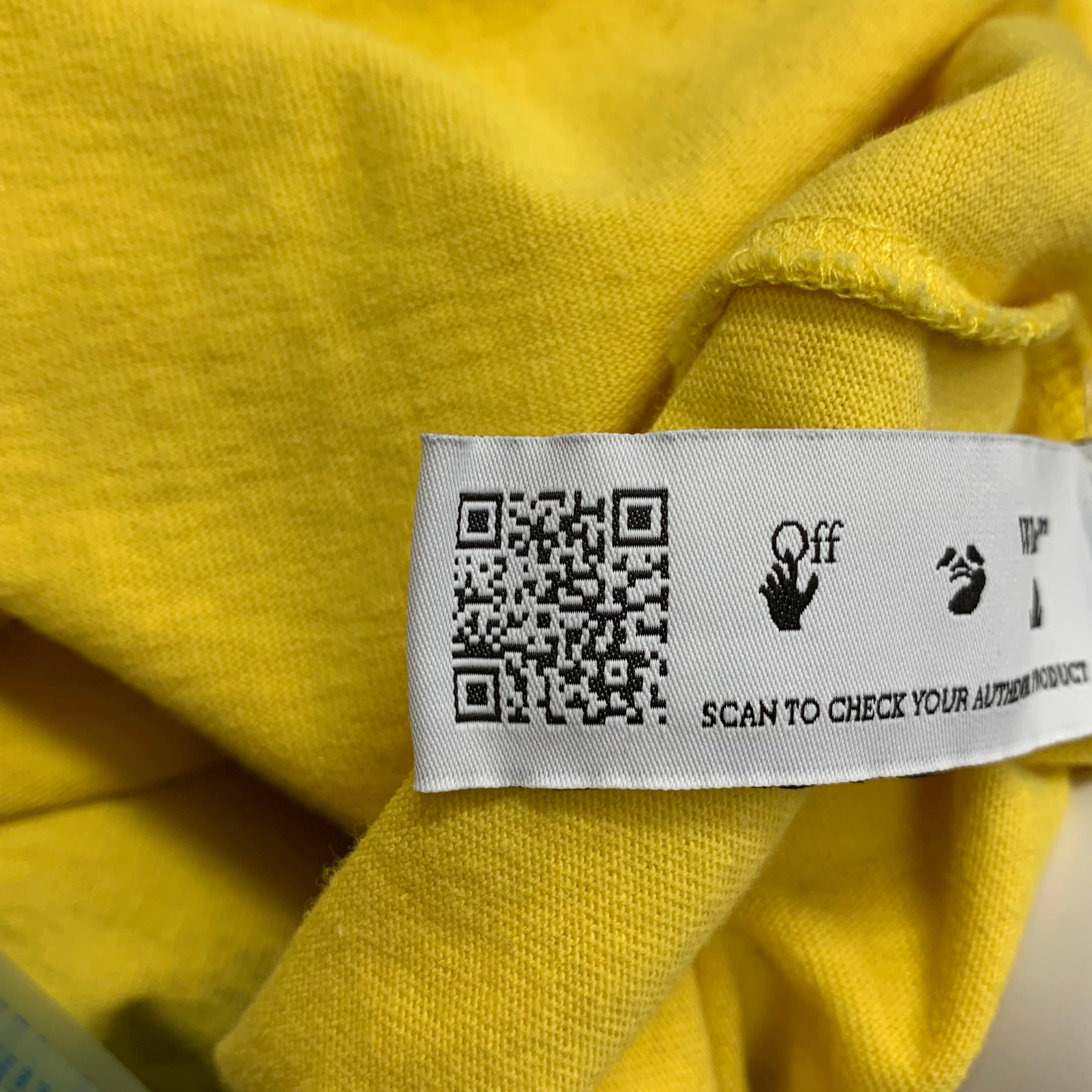 Off White Medium Tee Graffiti Arrows Yellow T-Shirt Virgil Abloh