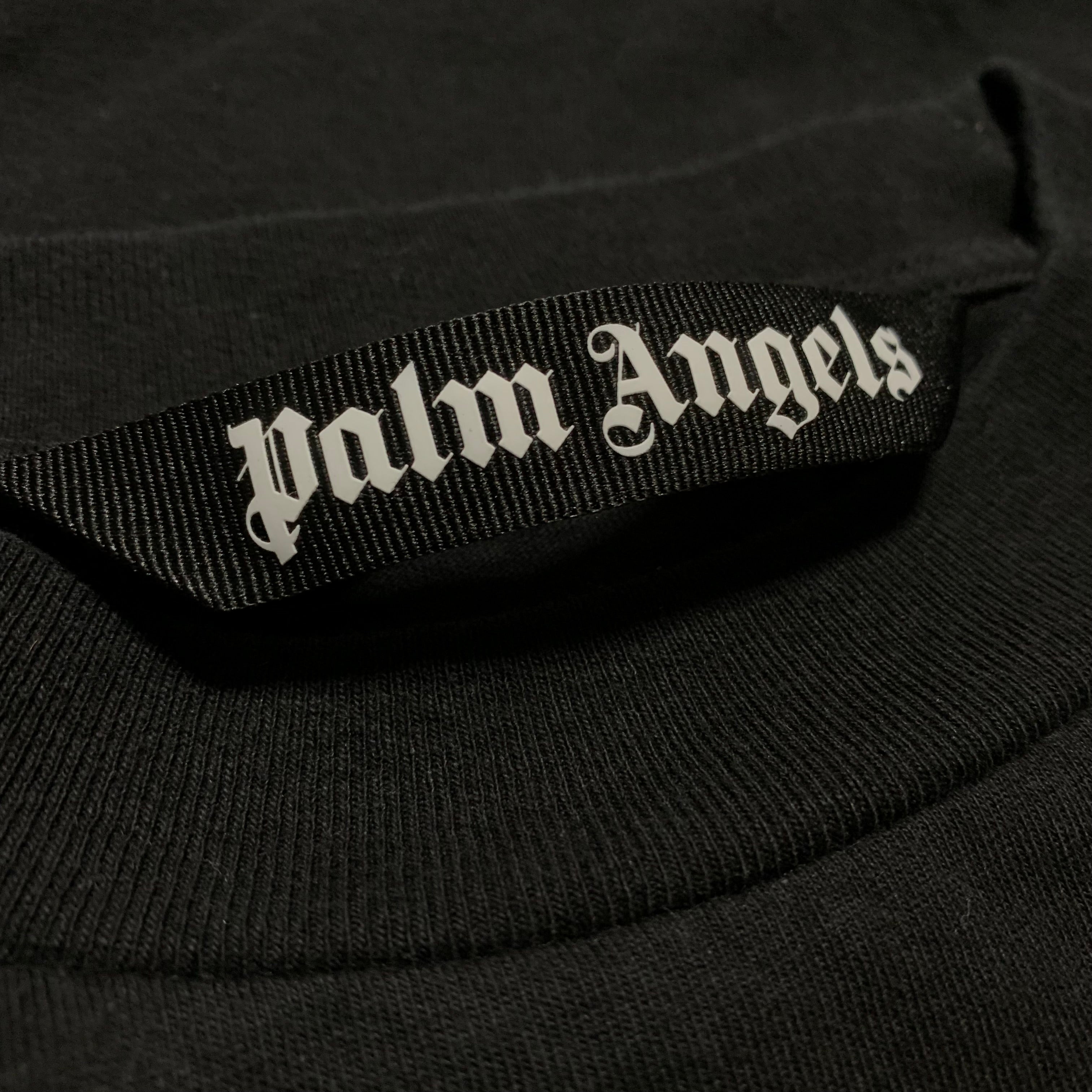 Palm Angels Medium Sprayed Star Black Tee Graffiti