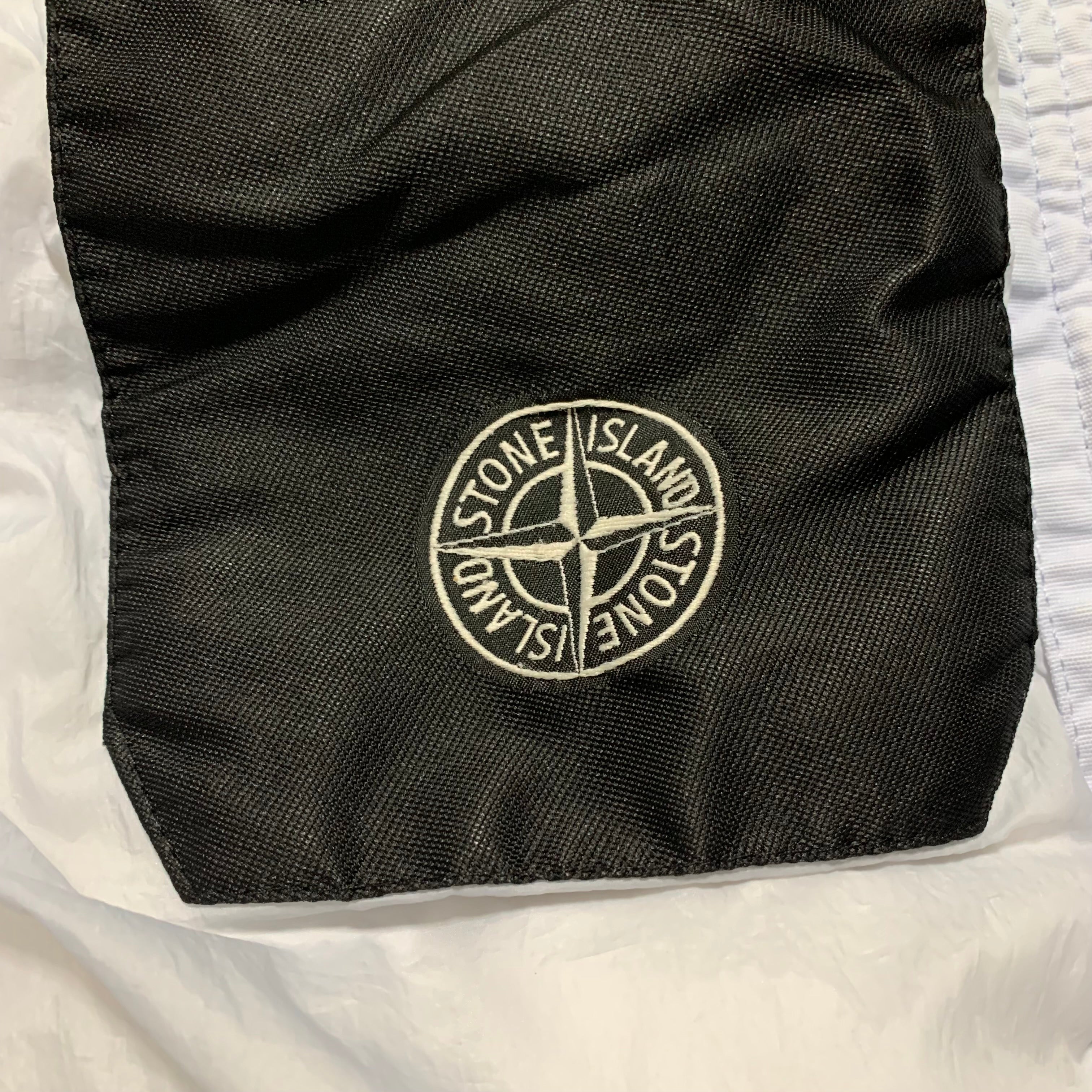 Stone Island Small Puffer Jacket Crinkle Reps Nylon Down Filled Parka Ice Blue 2018
