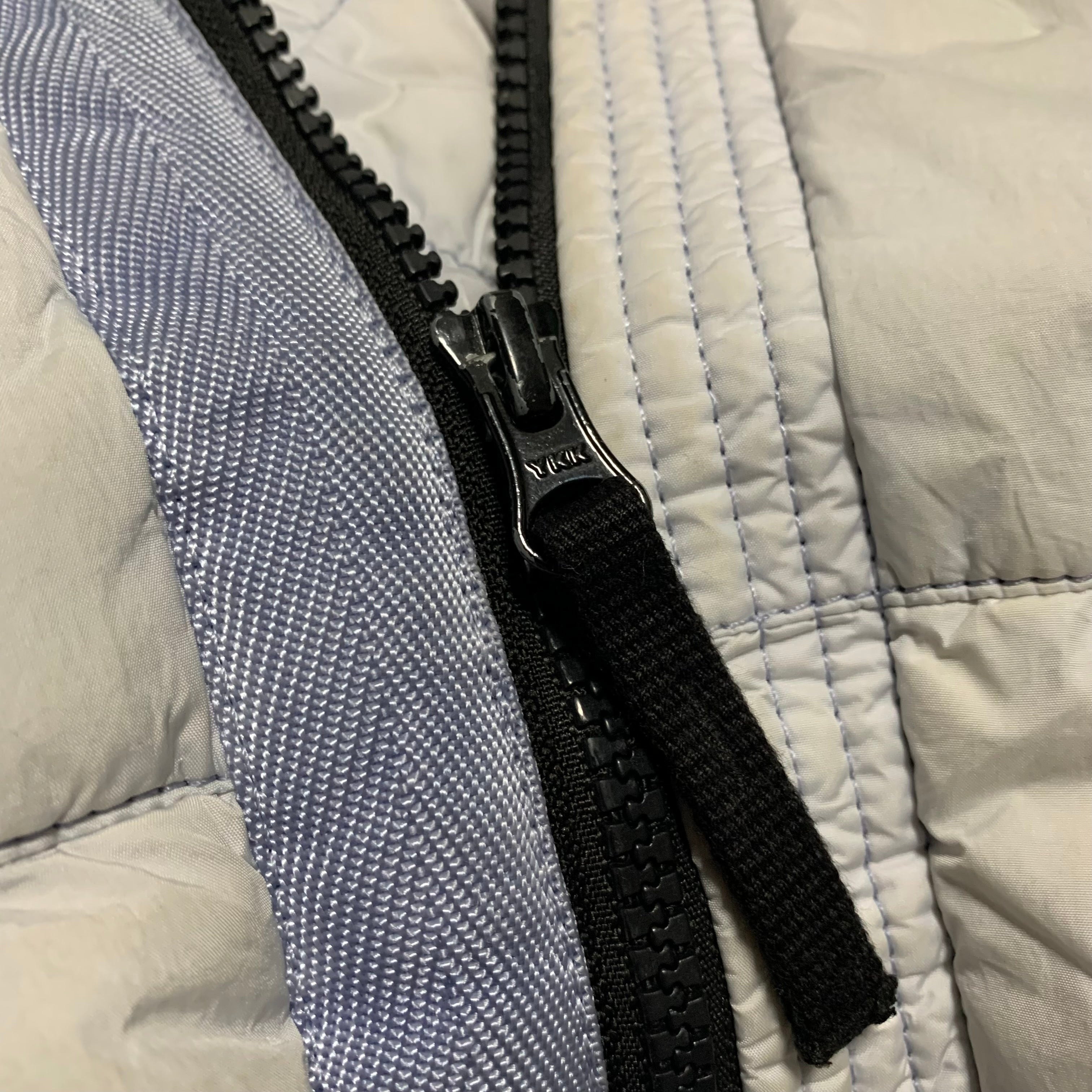 Stone Island Small Puffer Jacket Crinkle Reps Nylon Down Filled Parka Ice Blue 2018
