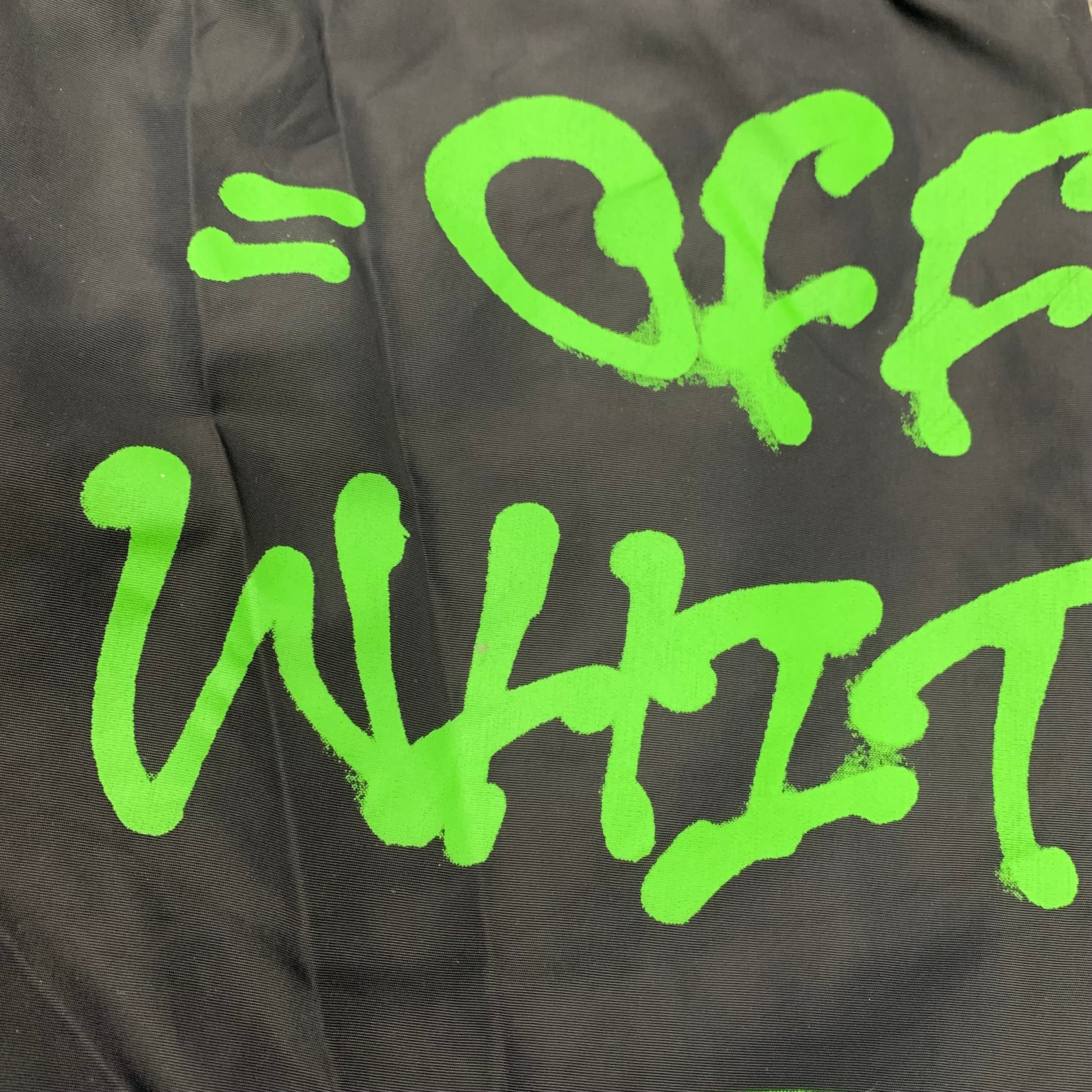 Off White Small Swim Shorts Graffiti Black Shorts Virgil Abloh