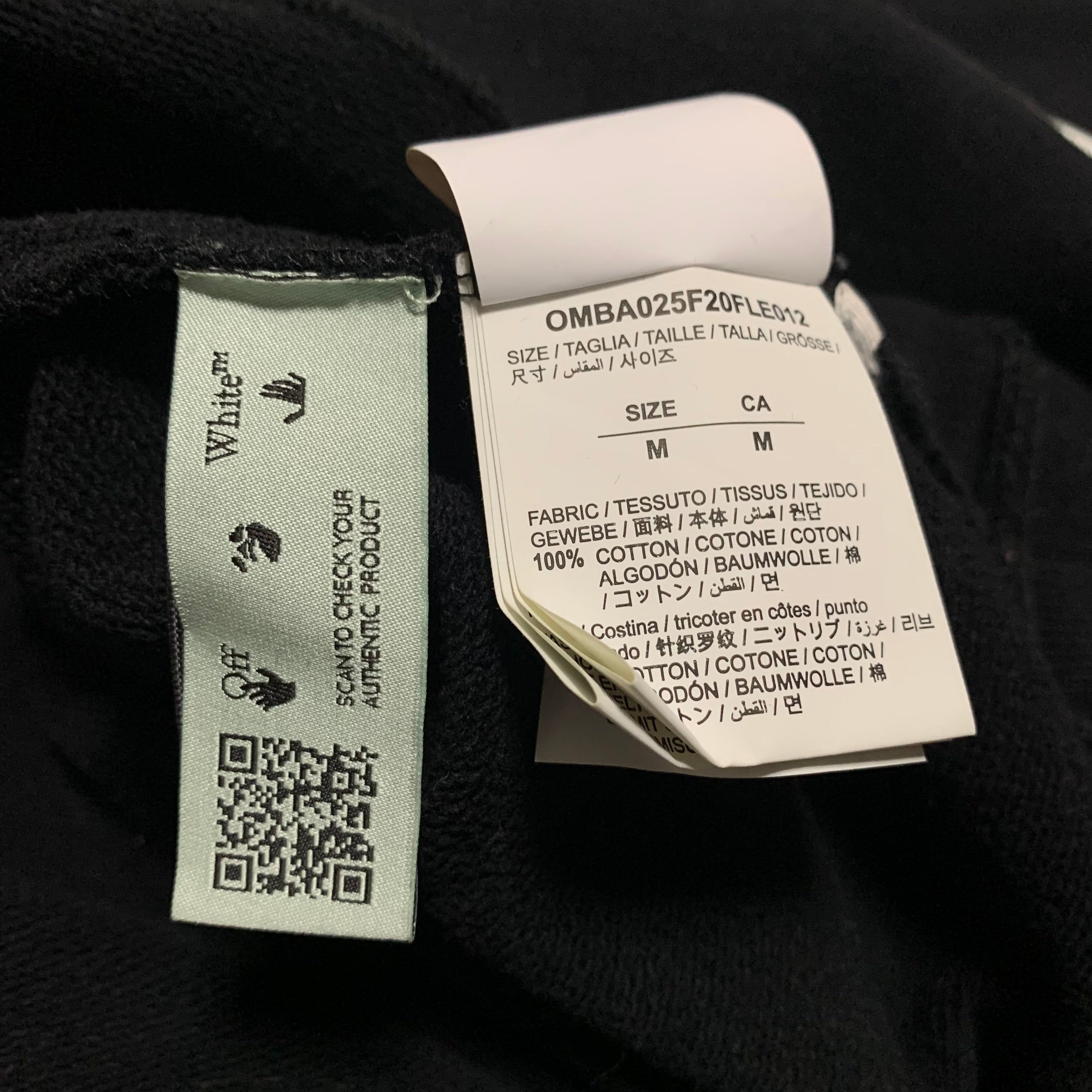 Off White Medium Pascal Arrows Black Sweatshirt Crewneck Skeleton Virgil Abloh