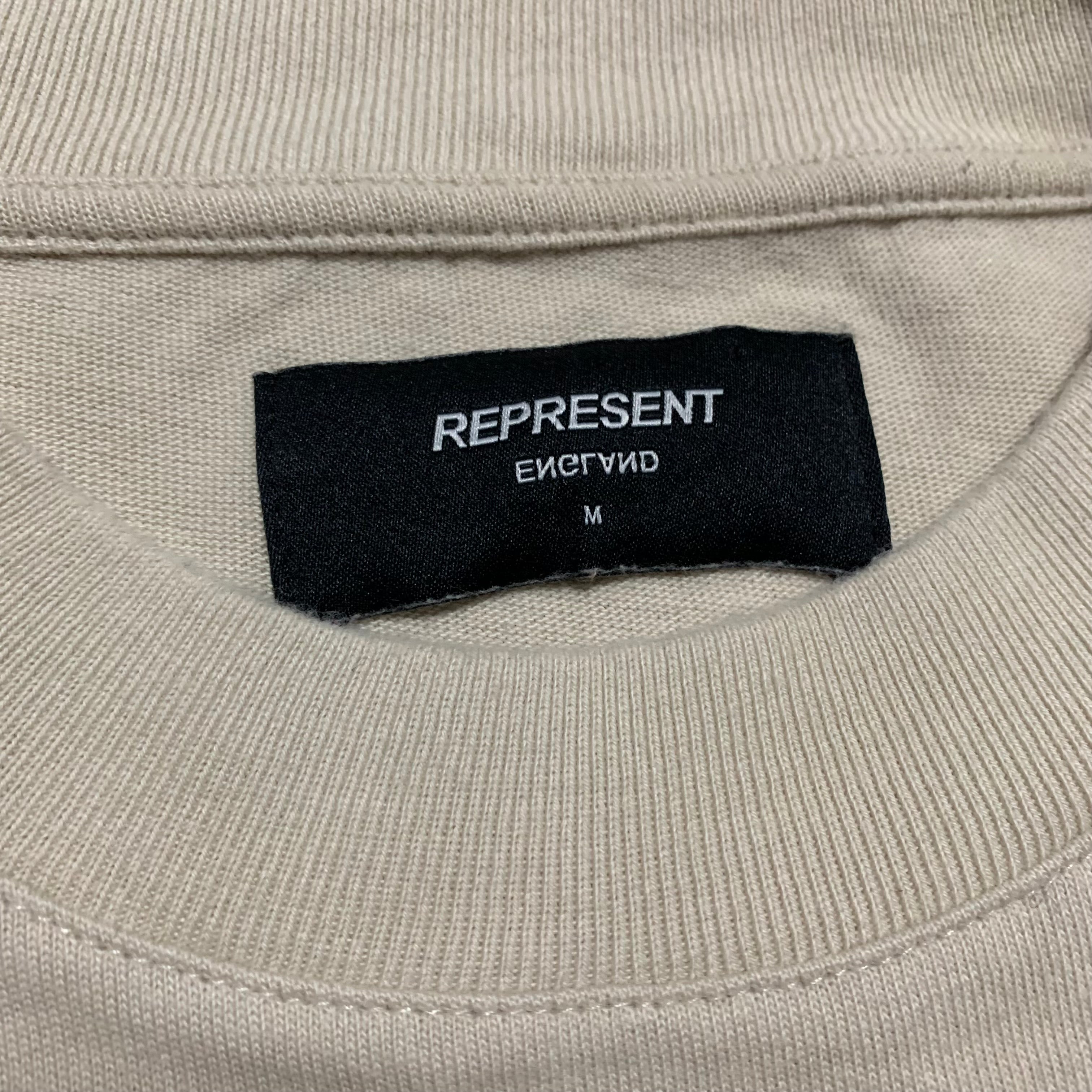 Represent Medium Bad To The Bone Vintage White Tee