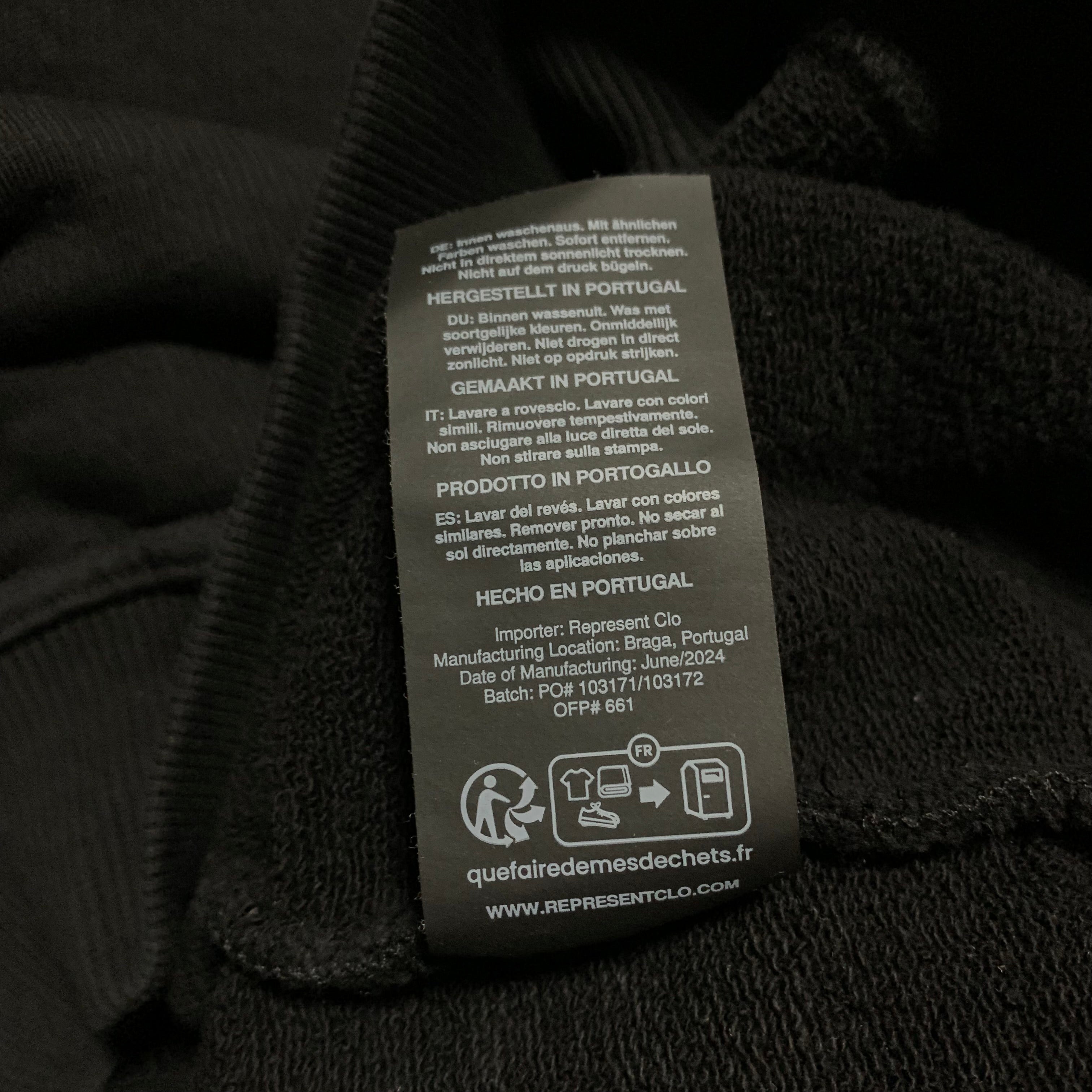 Represent XXS Owners Club Stamp Jet Black Sweater Sweatshirt Crewneck