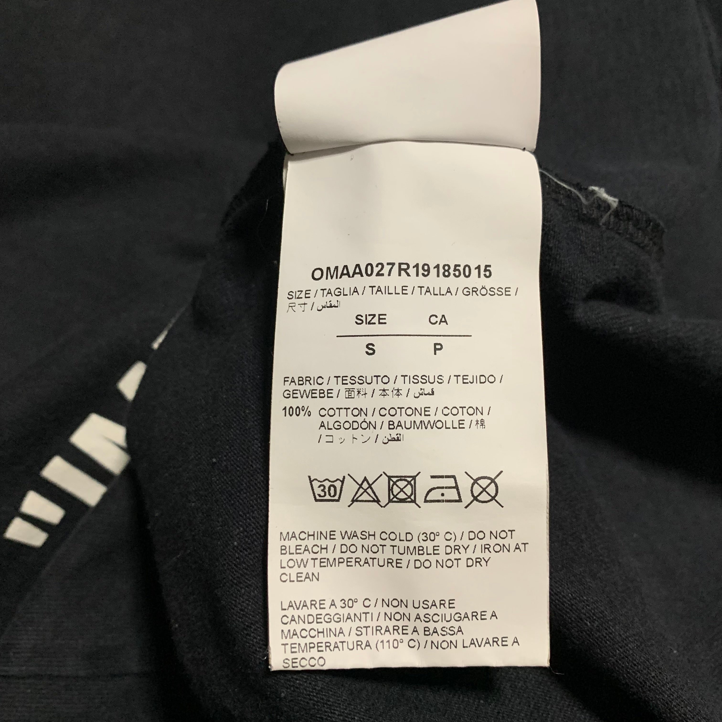 Off White Small Impressionism Arrows Black Tee Virgil Abloh