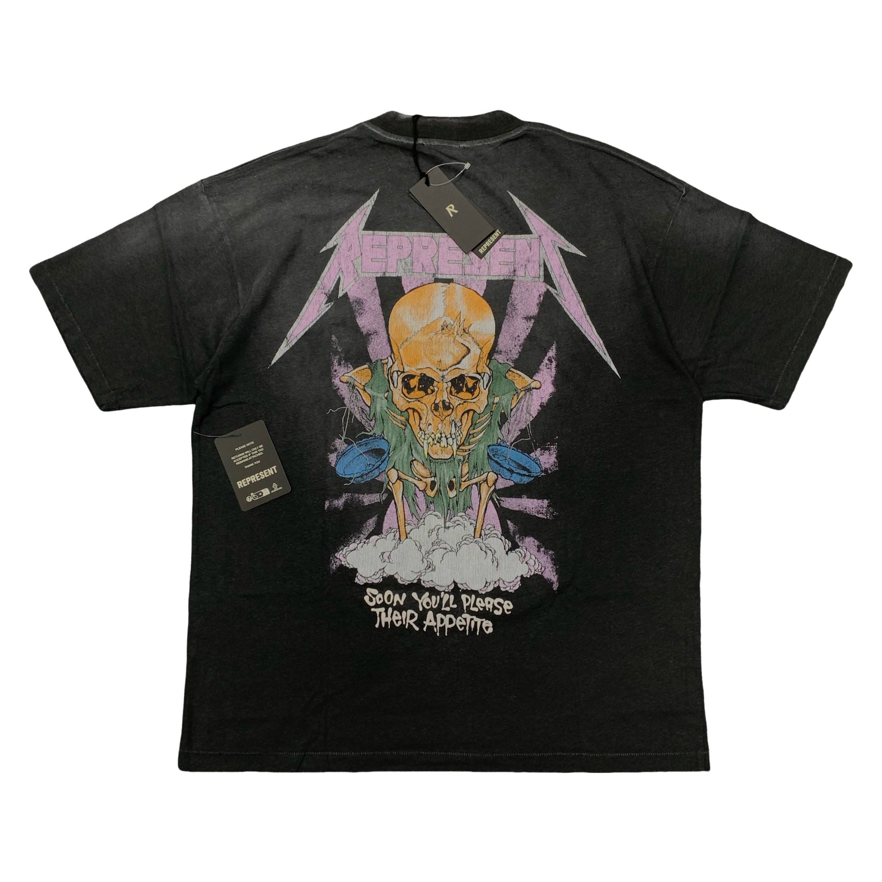 Represent Medium Tee Metallica Justice Stained Black T-Shirt