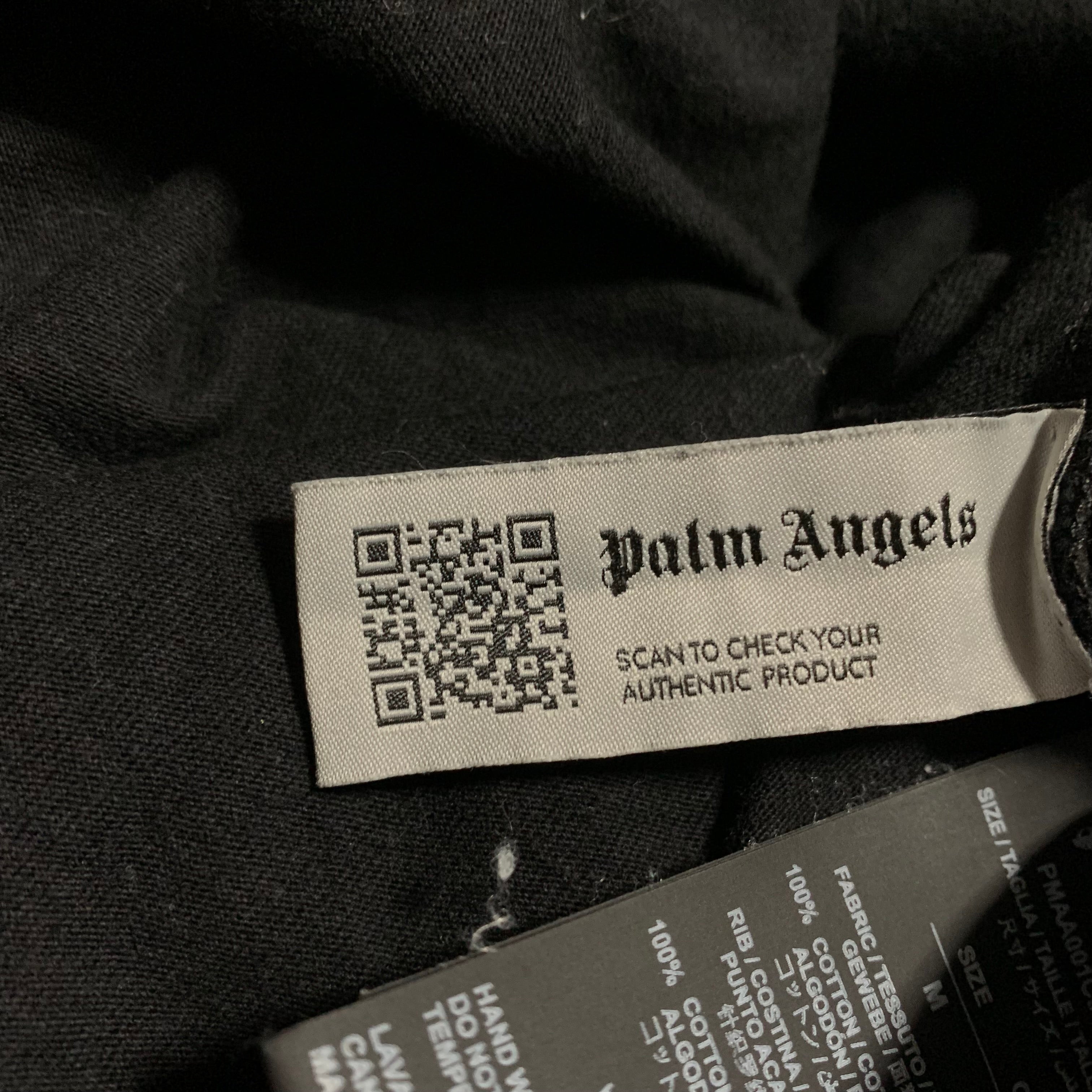 Palm Angels Medium Sprayed Star Black Tee Graffiti
