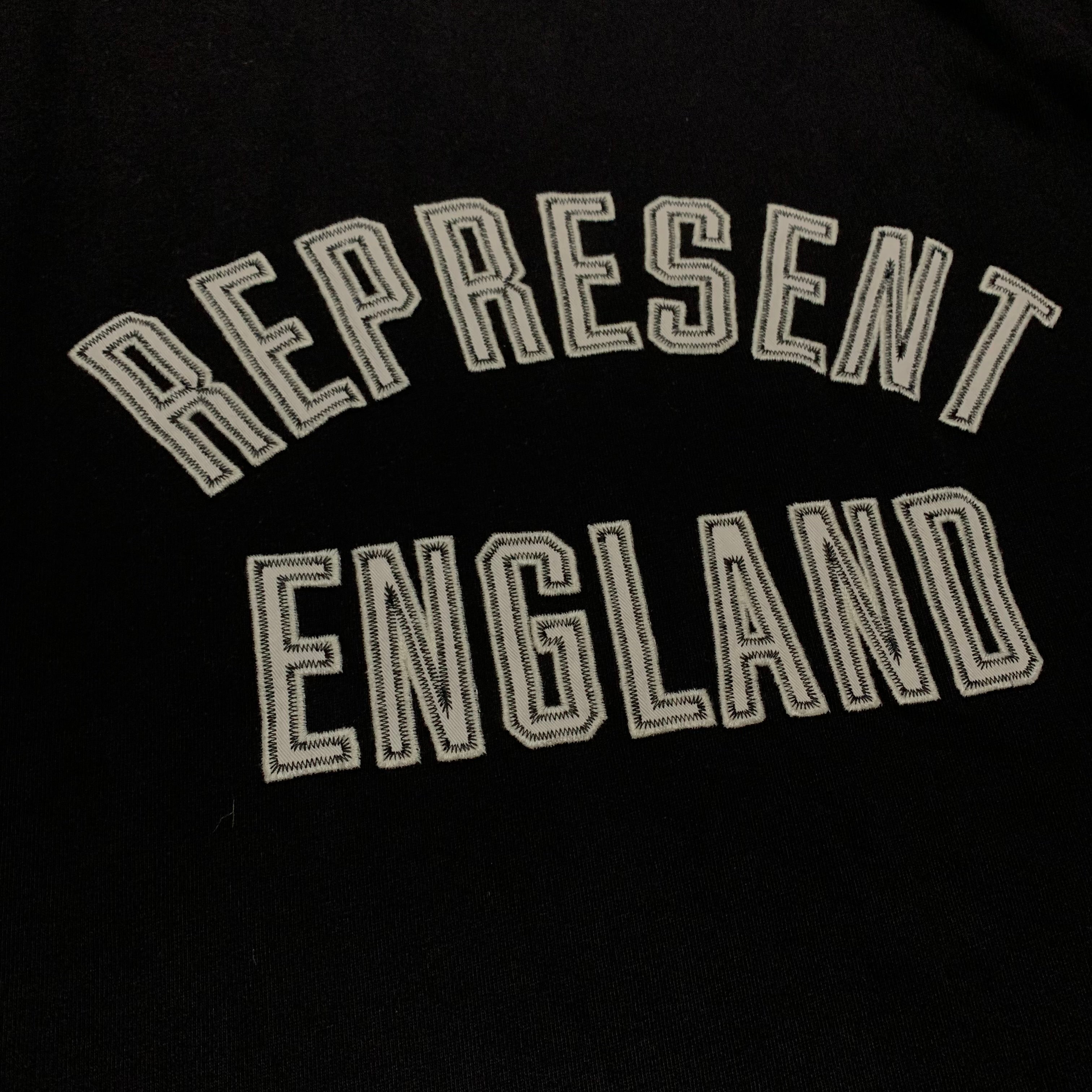 Represent Large Applique England Jet Black Tee