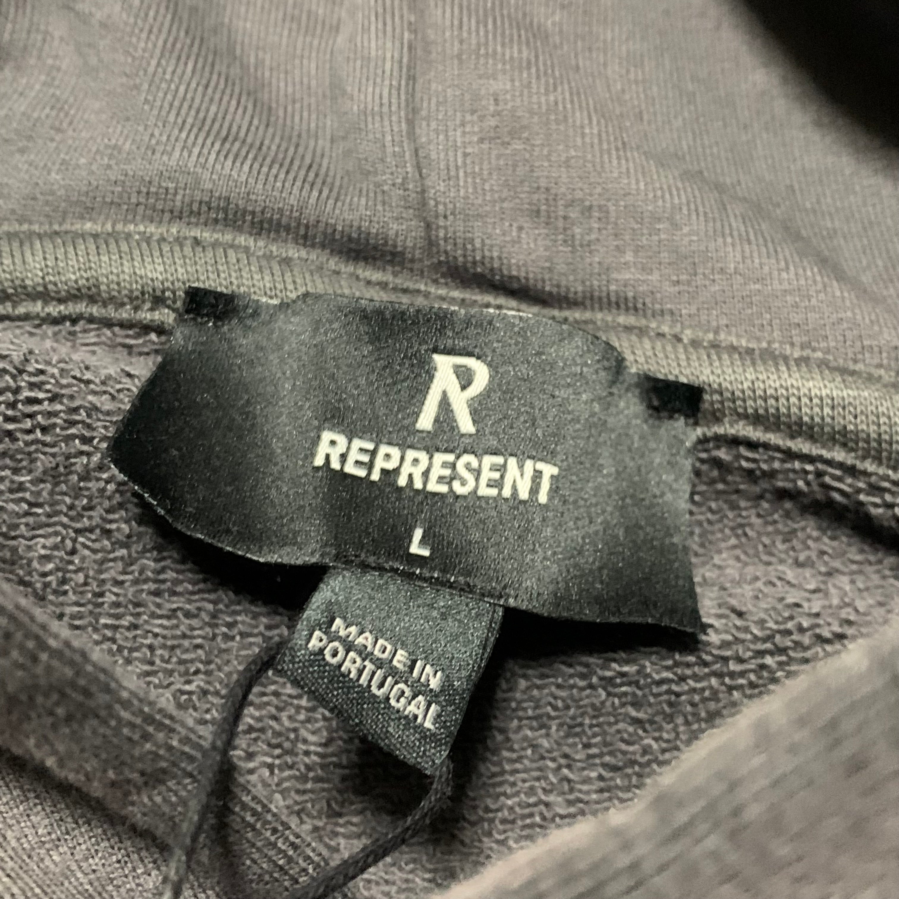 Represent Large Dream On Tour Sun Fade Grey Hoodie (RRP £180)