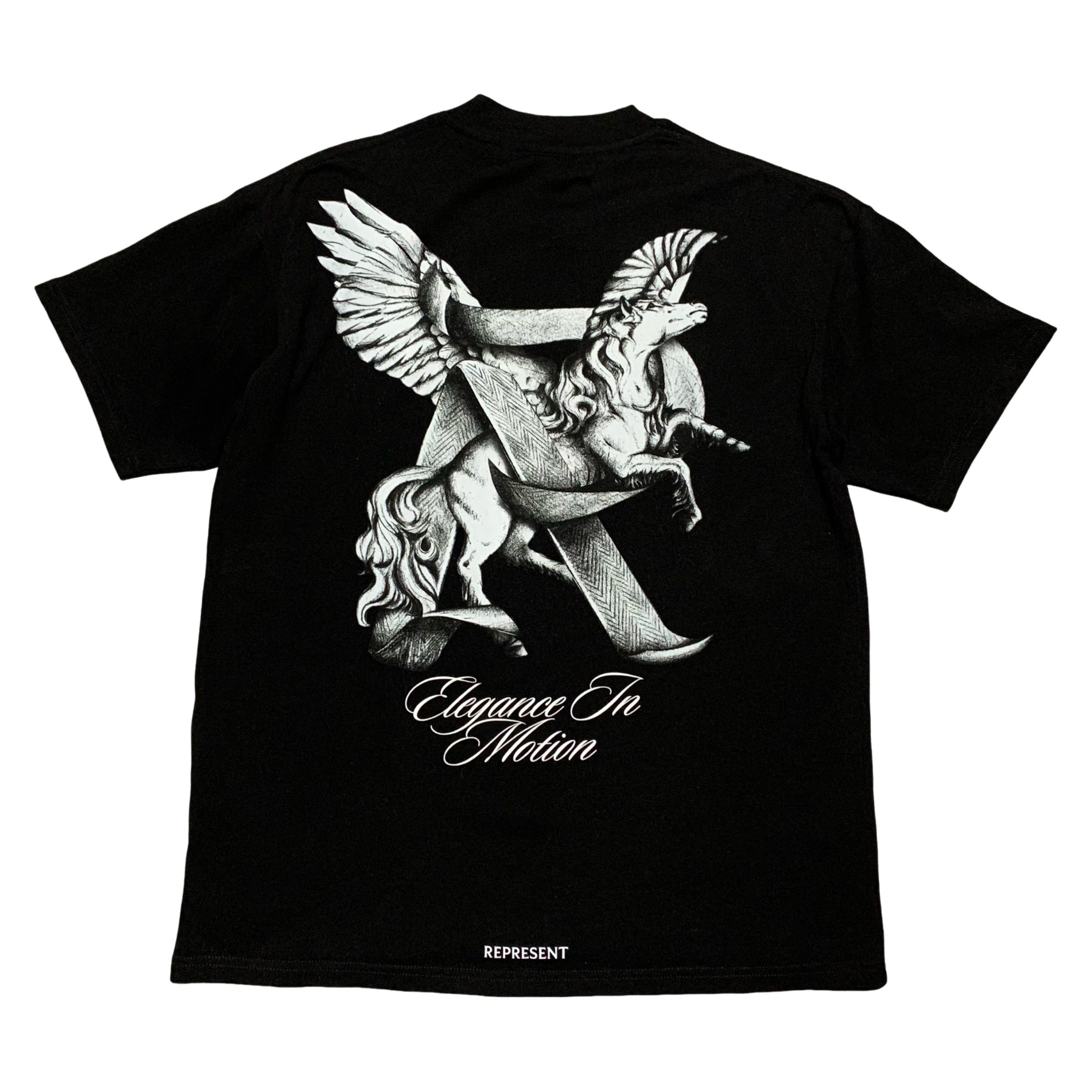 Represent XS Elegance Unicorn Black Tee