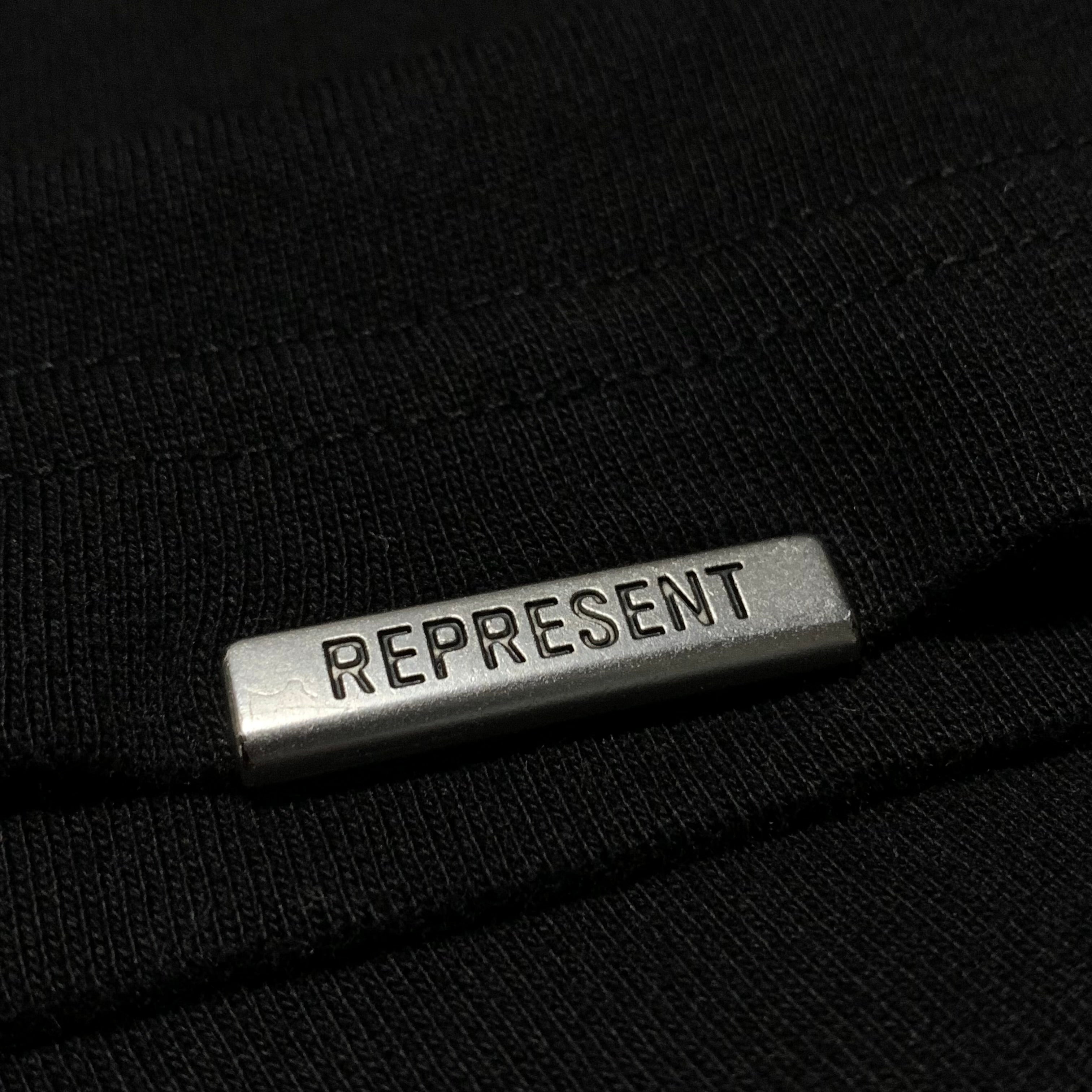 Represent XL Owners Club Jet Black Tee Blue Graphic