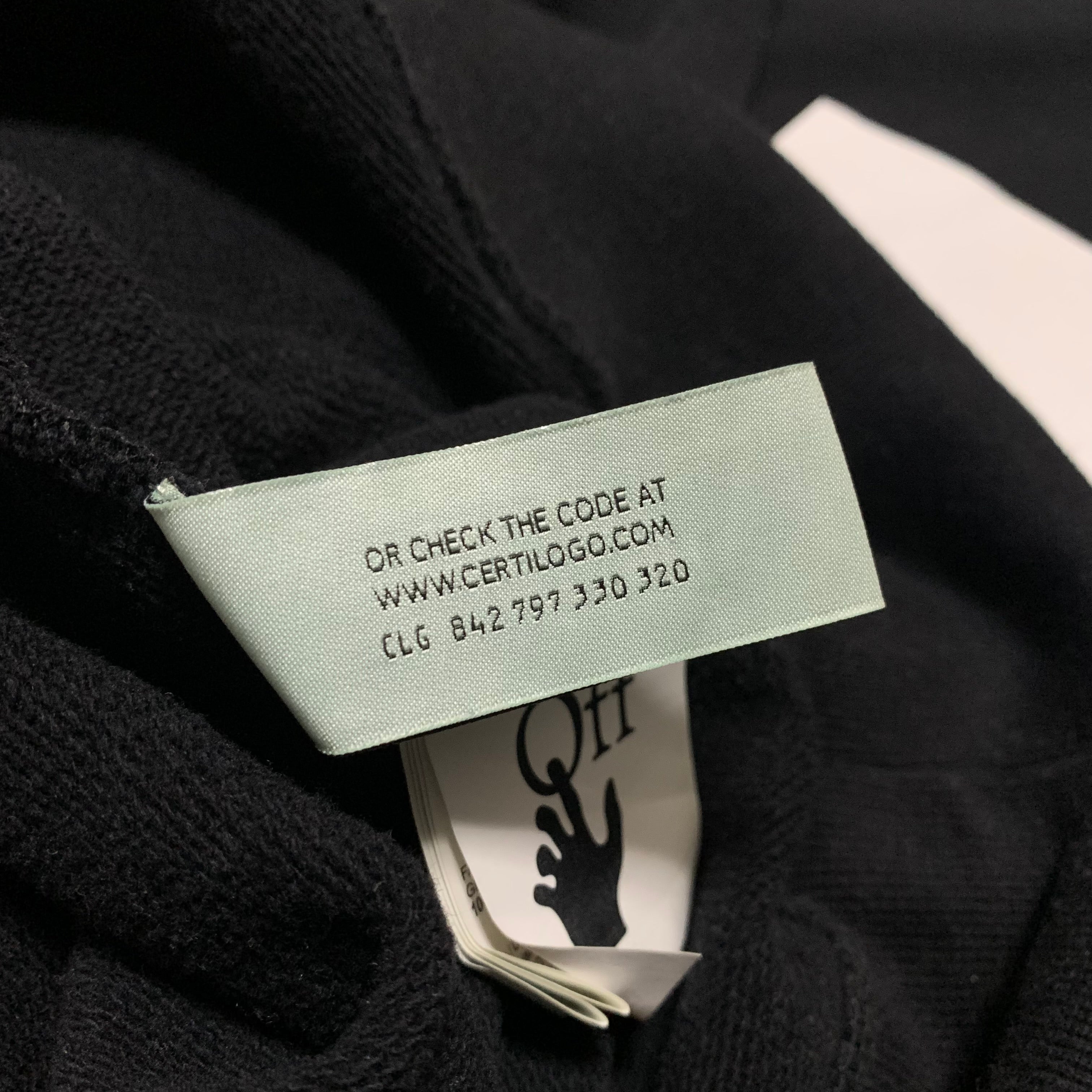 Off White Medium Pascal Arrows Black Sweatshirt Crewneck Skeleton Virgil Abloh